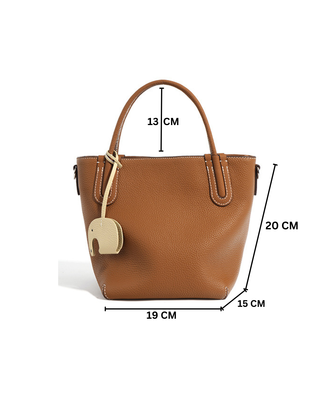 Elara - Ladies Leather bucket bag