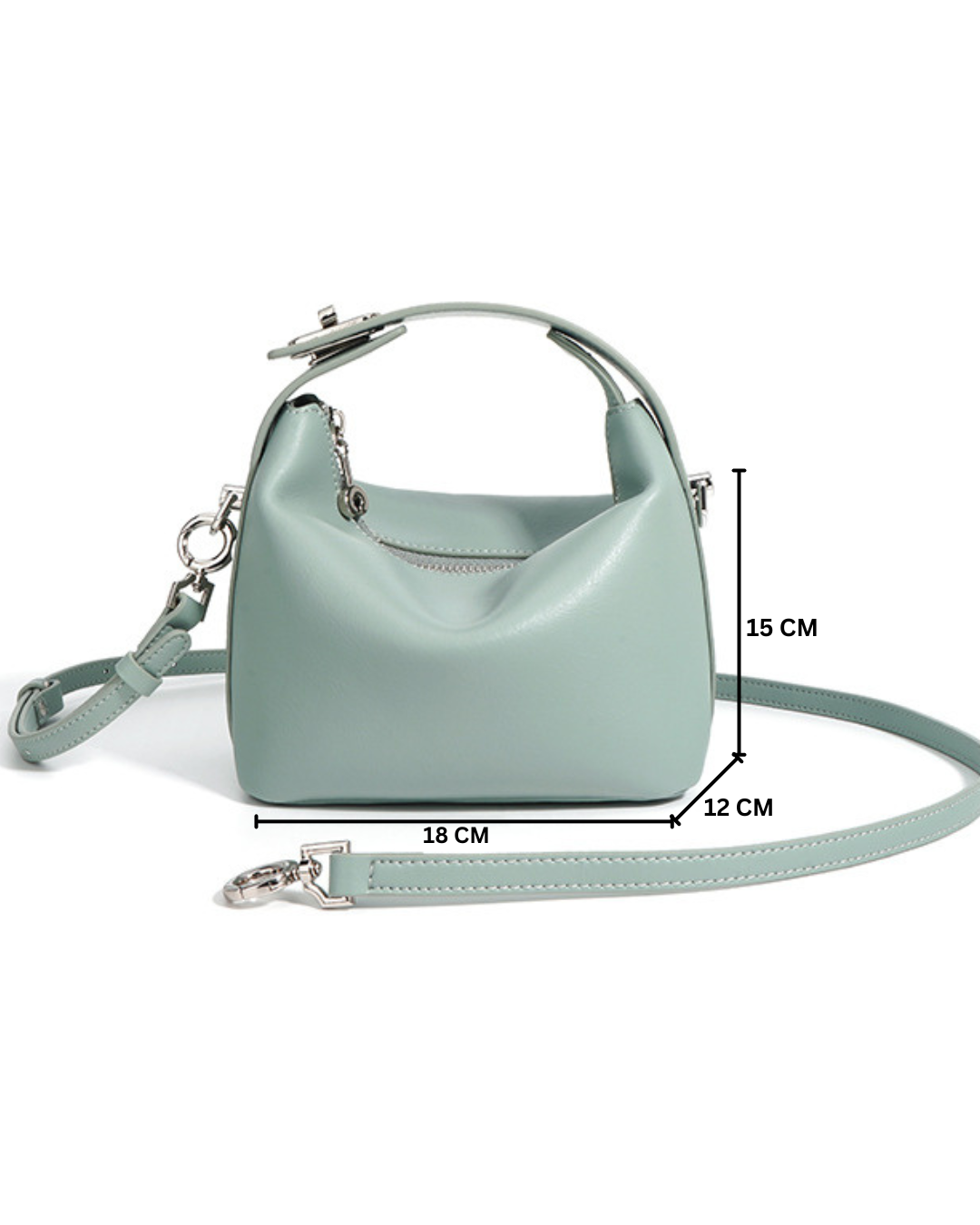 Liora- ladies leather handbag col.illusion blue