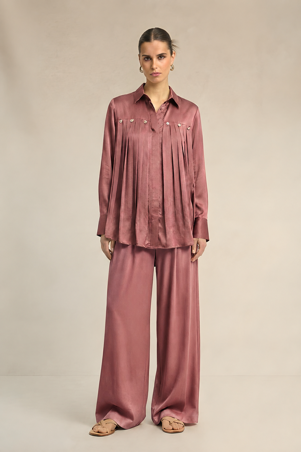 Brick Red Gather Co-ord set