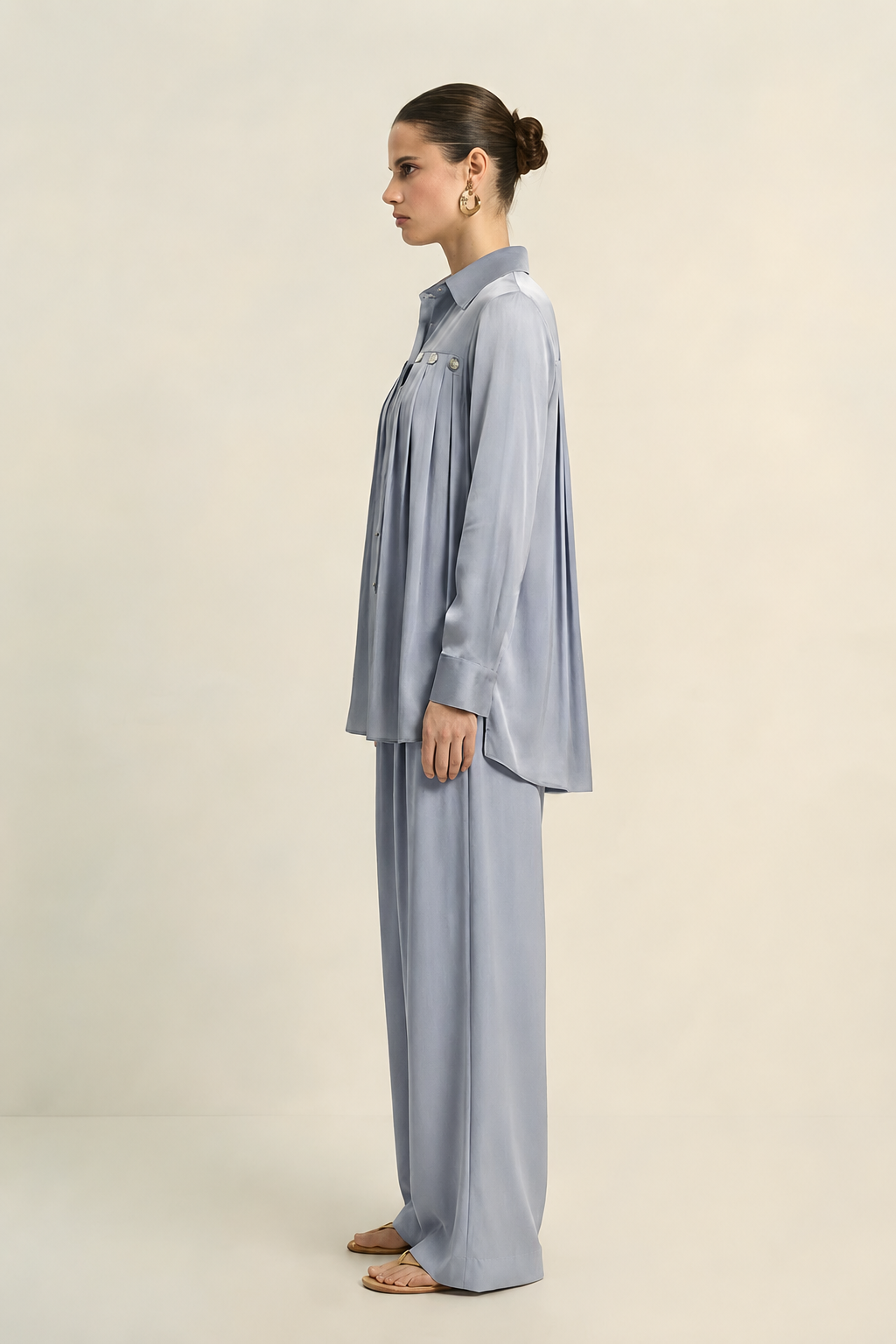 Steel Grey Gather Co-ord set