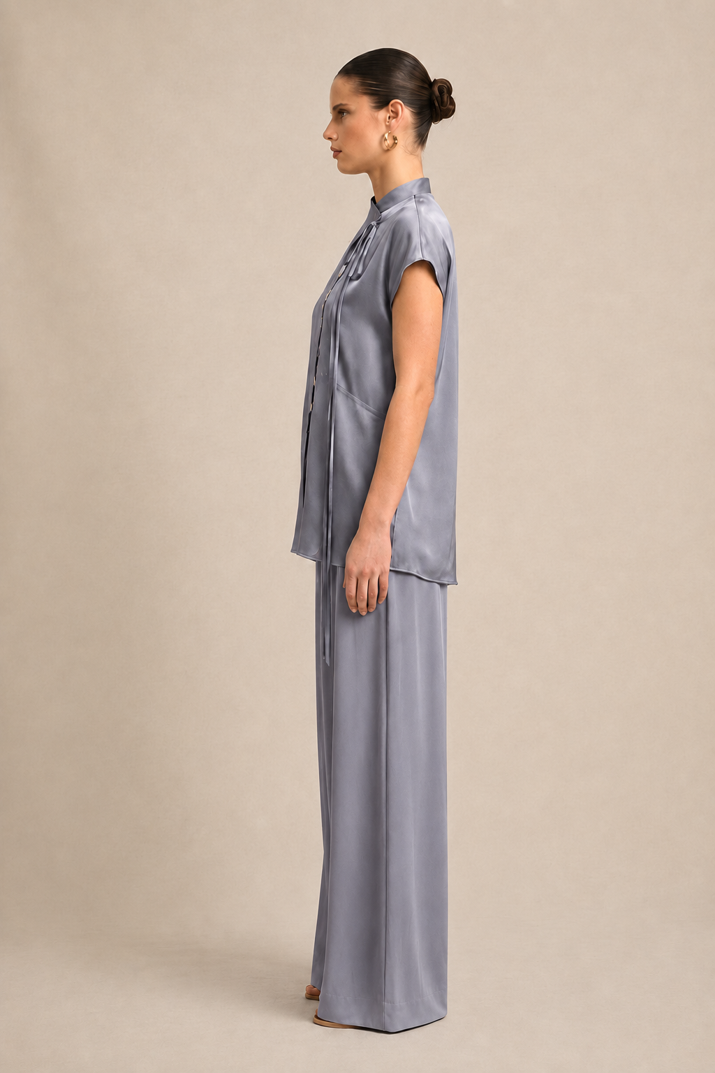 Steel Grey Crew Neck Co-ord set