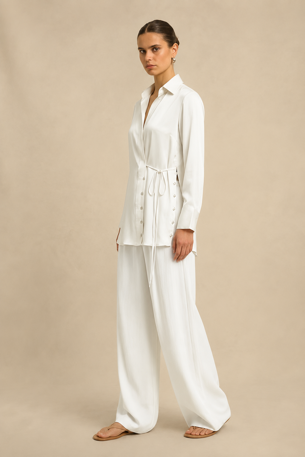 Ivory White Wrap Co-ord set