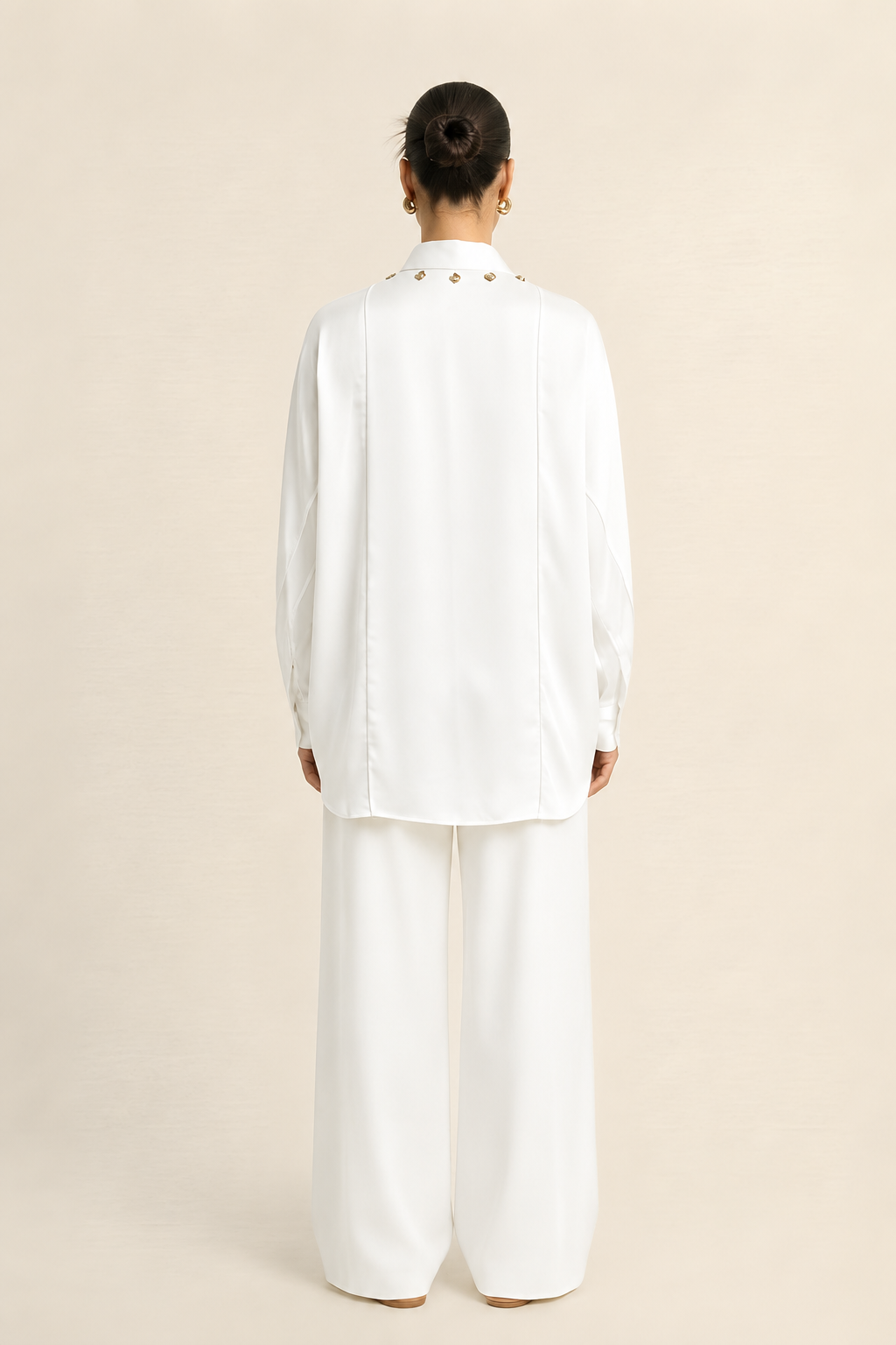 Ivory White Kaftan Co-ord set