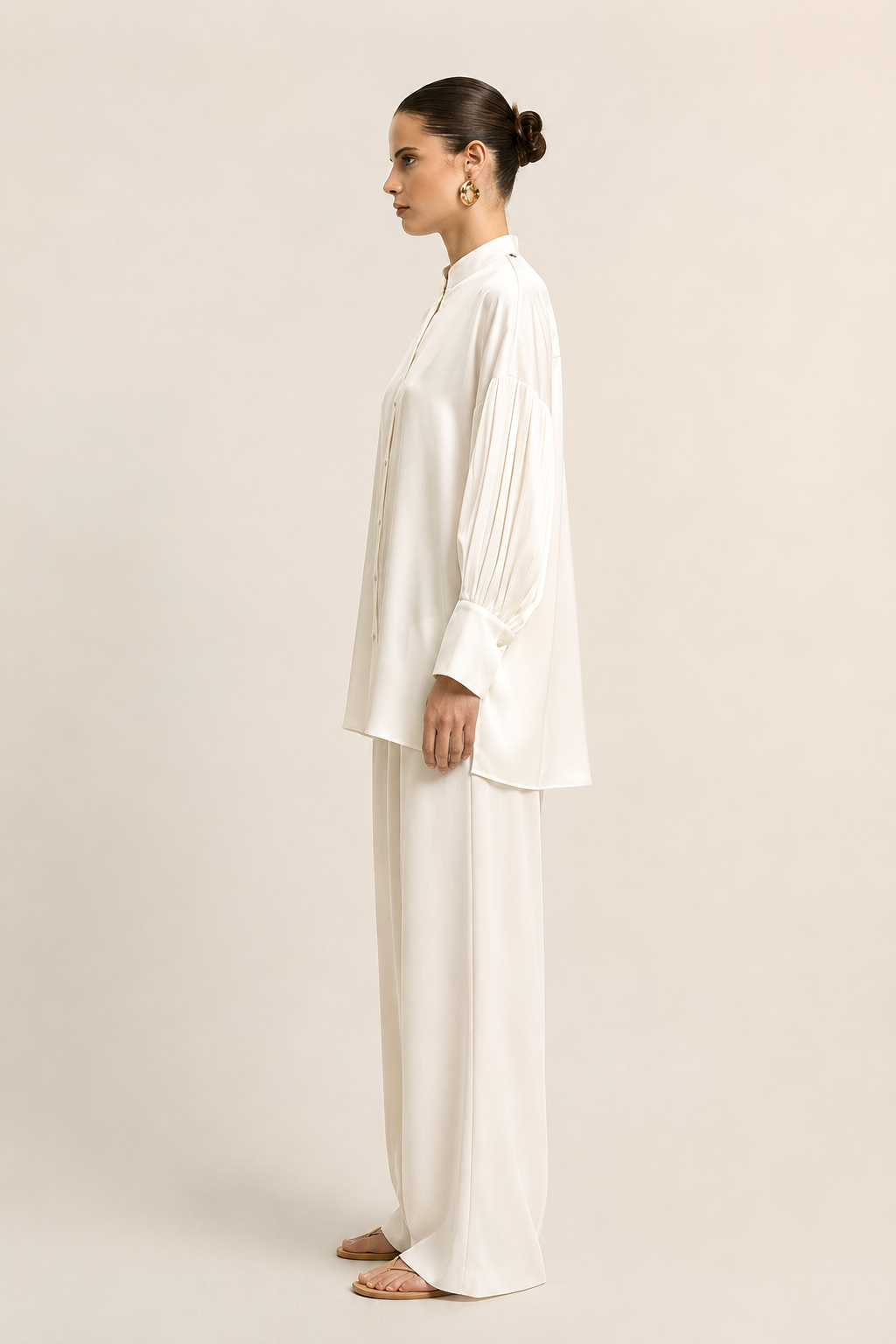 Ivory White Kaftan Co-ord set