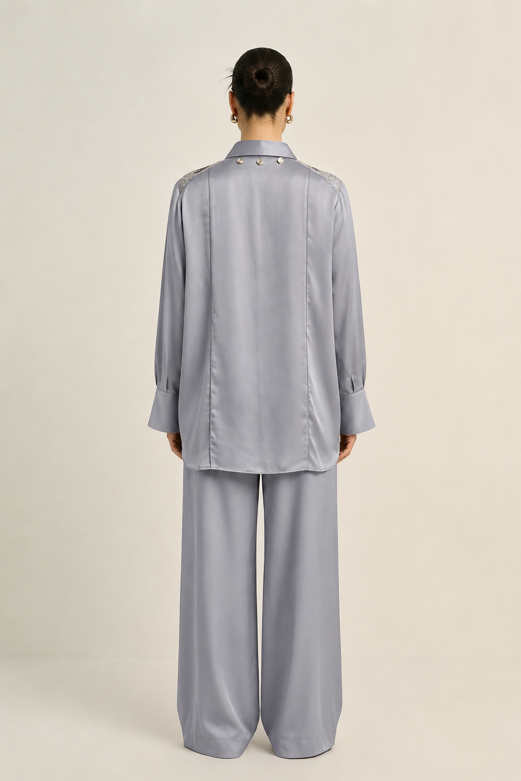 Steel Grey Kaftan Co-ord set