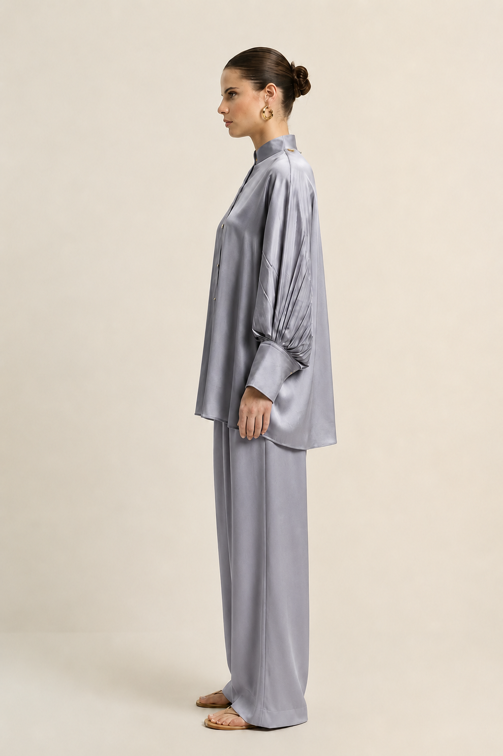 Steel Grey Kaftan Co-ord set