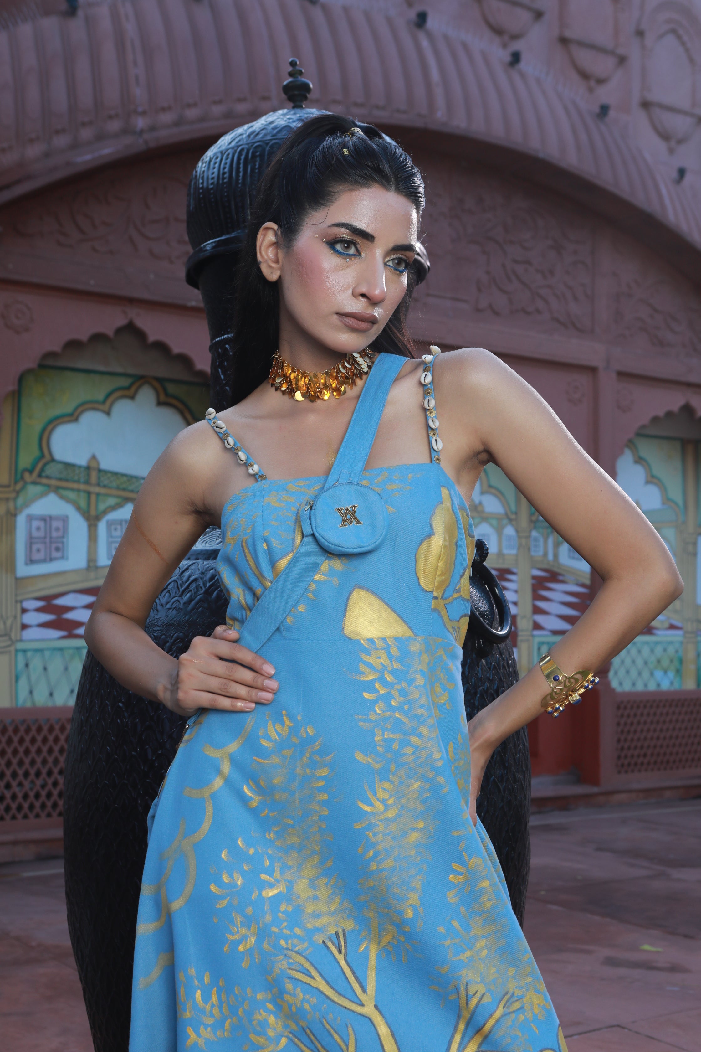 Hand Painted Long Dress