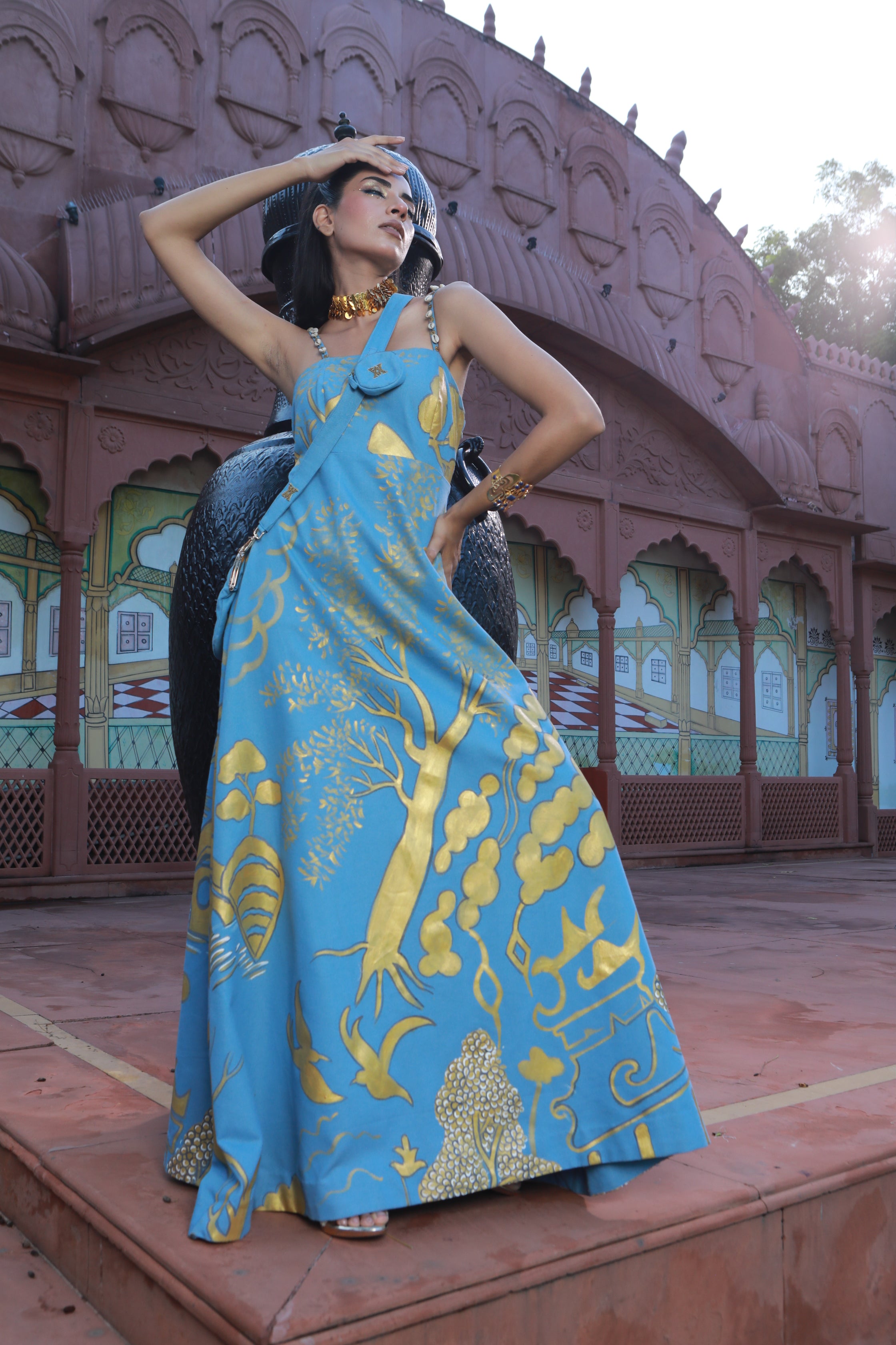 Hand Painted Long Dress