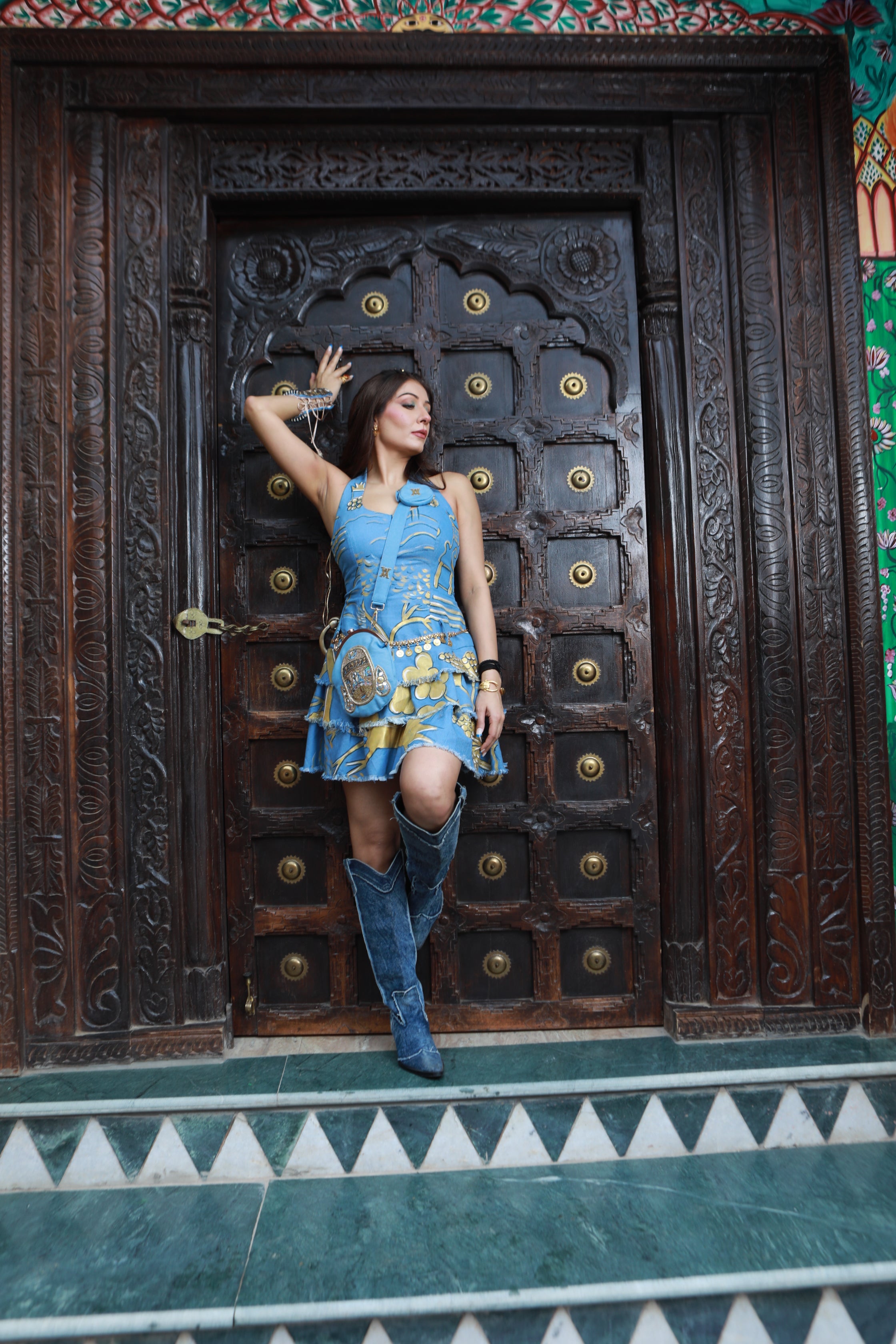 Hand Painted Short Dress