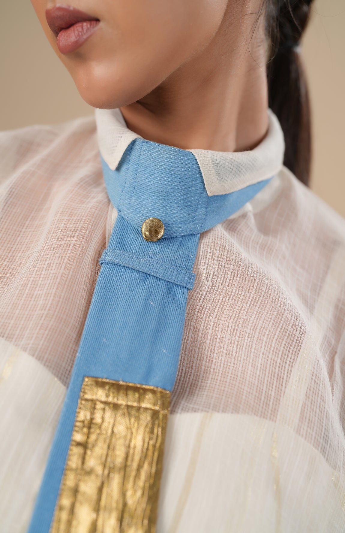 DENIM ABSTRACT TIE