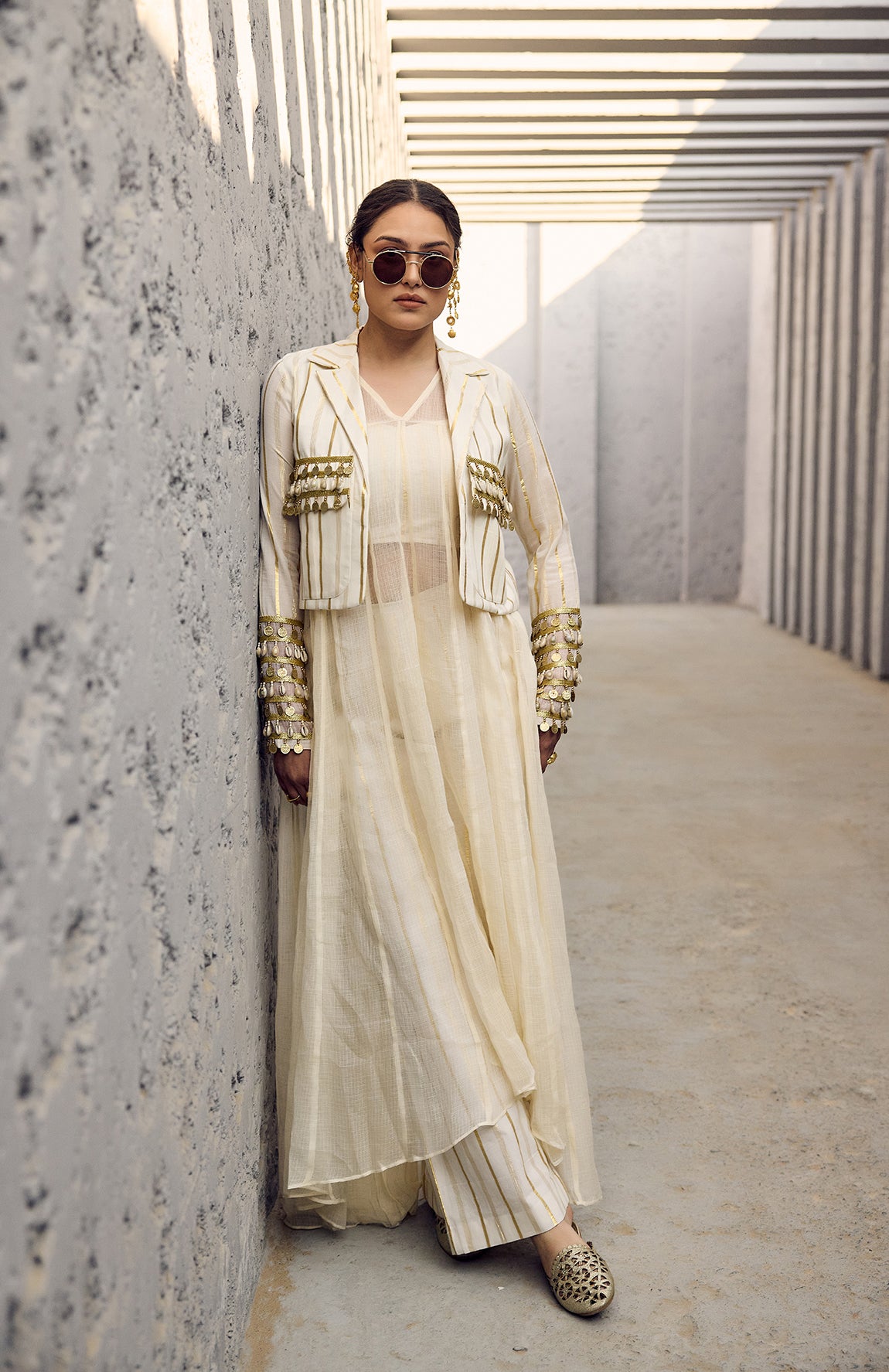 DEVI DRAPE IVORY 4 PIECE SET