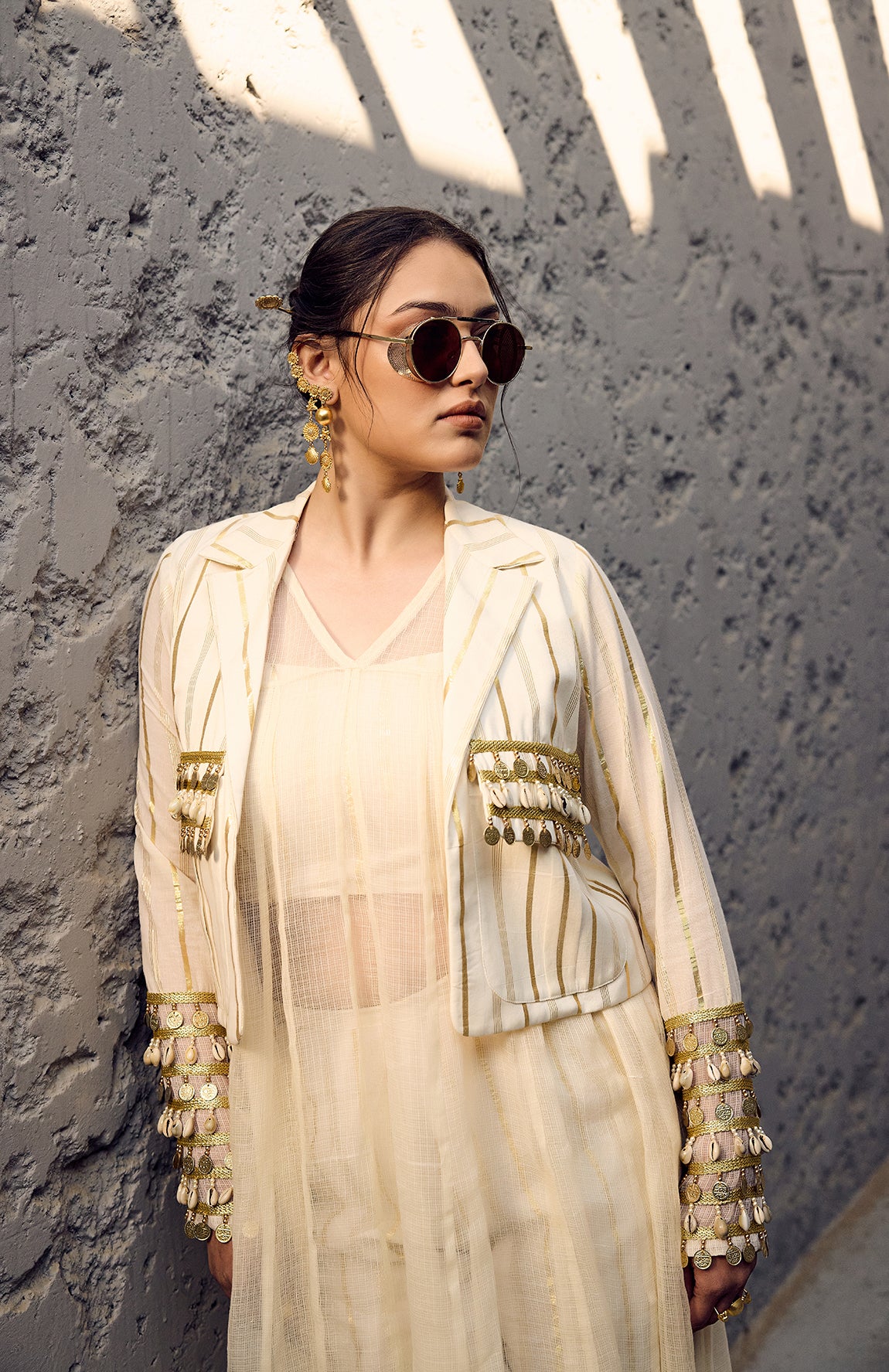 DEVI DRAPE IVORY 4 PIECE SET