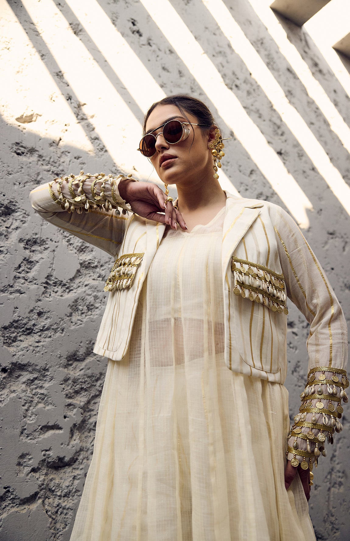 DEVI DRAPE IVORY 4 PIECE SET