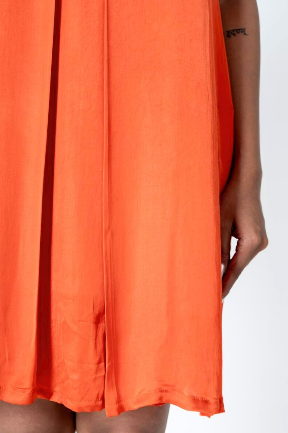 Orange-Pink Color-Block Short Dress