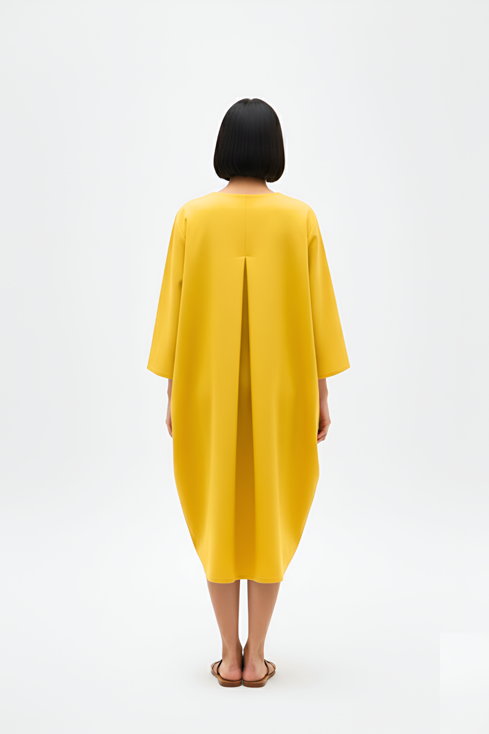 Mango Yellow-Tuscan Red Midi Dress