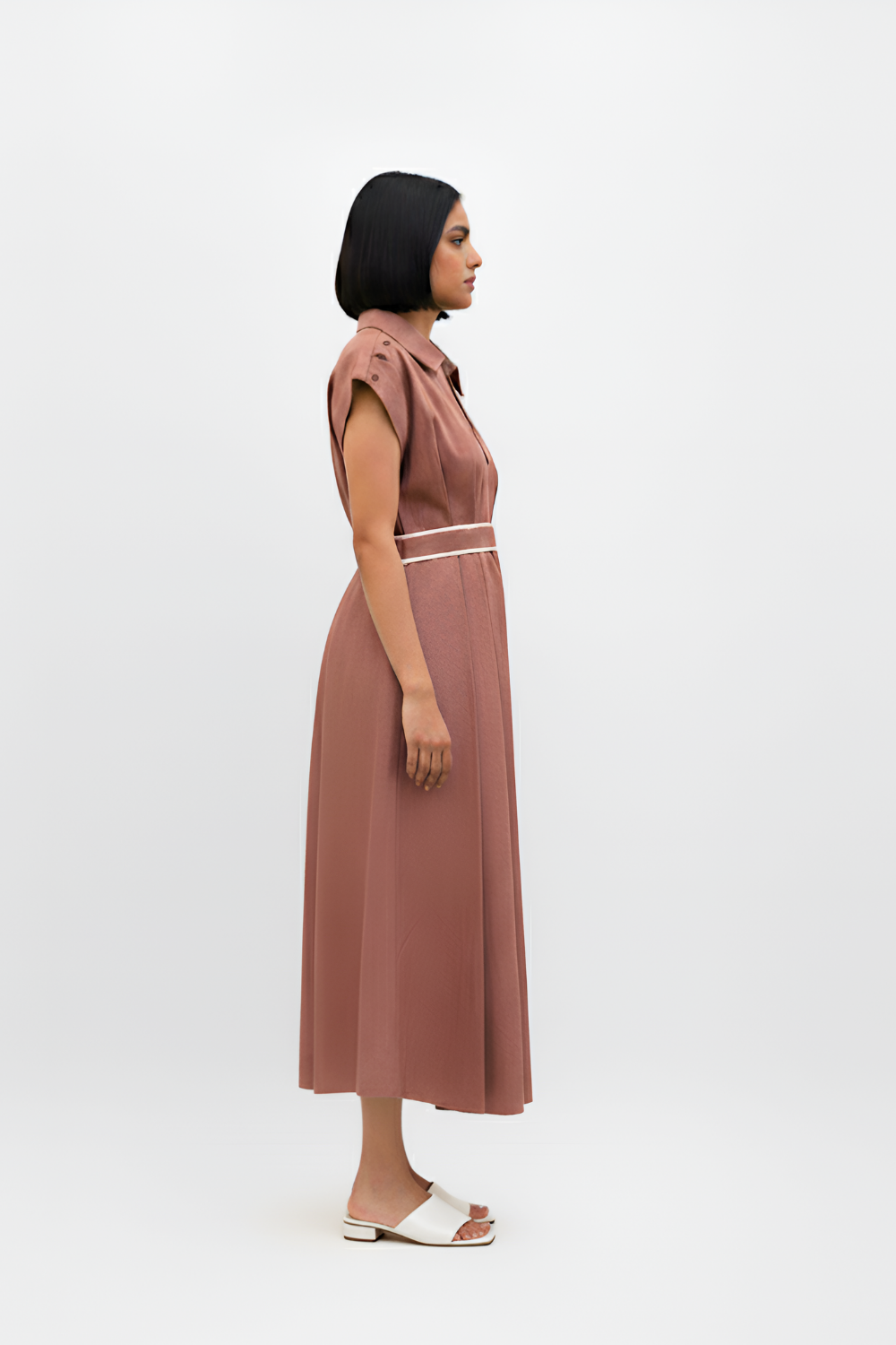 Tuscan Red-Ivory Skater Dress