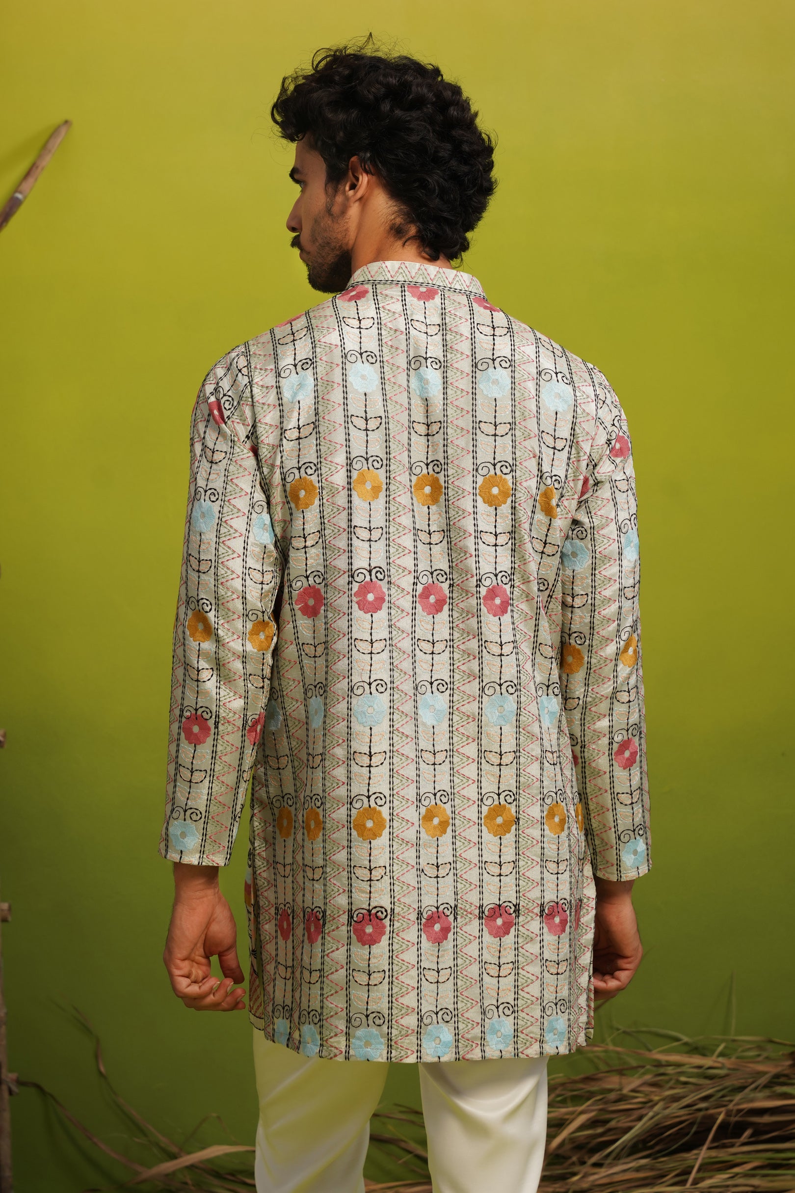 MADHUBAN SKY BLUE SHORT KURTA SET