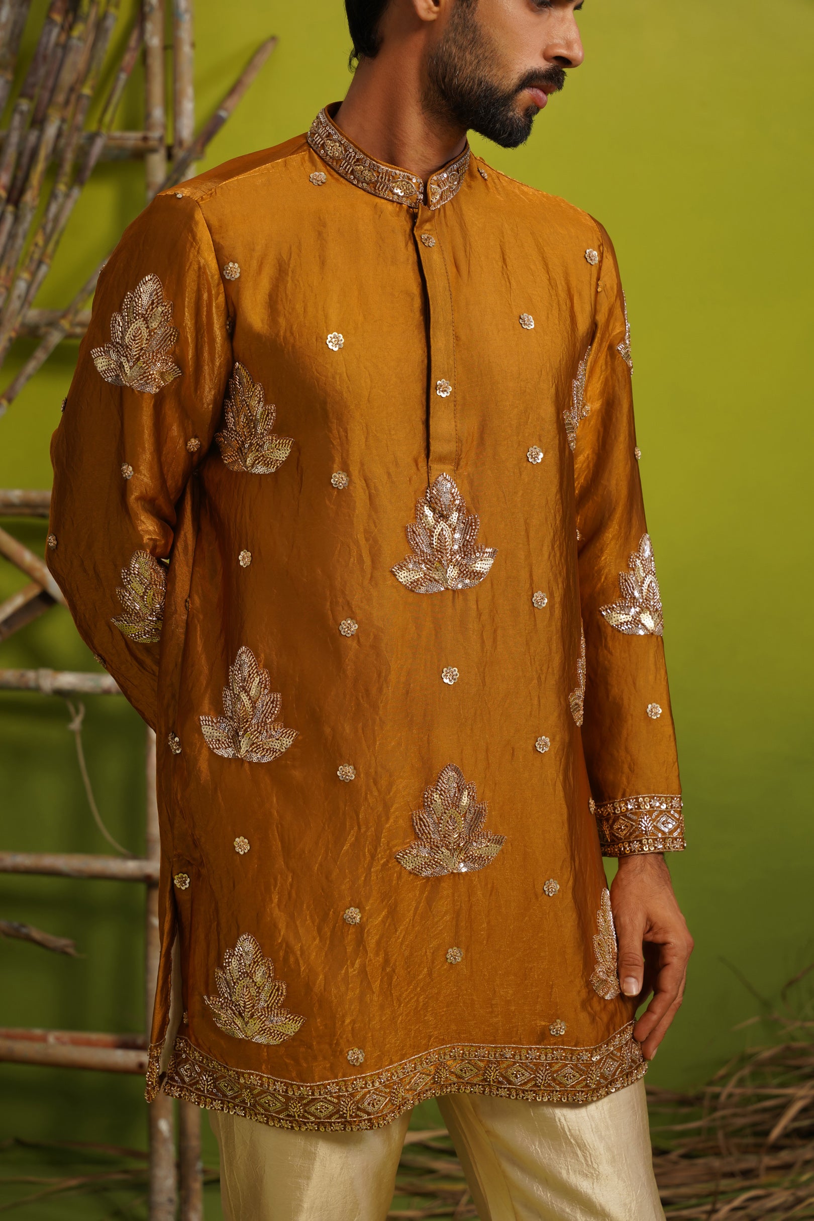 NAAZ COPPER SHORT KURTA SET
