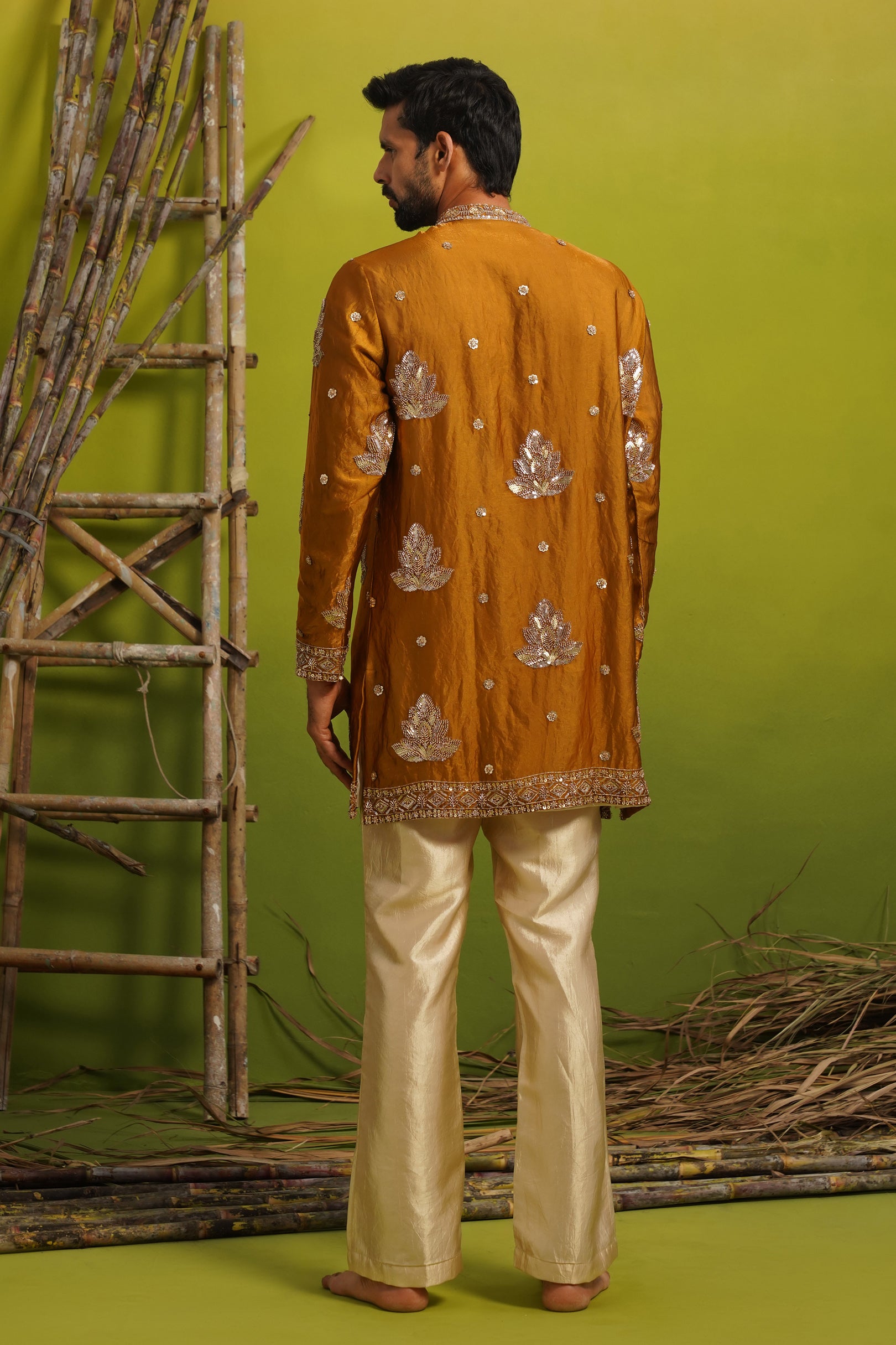 NAAZ COPPER SHORT KURTA SET