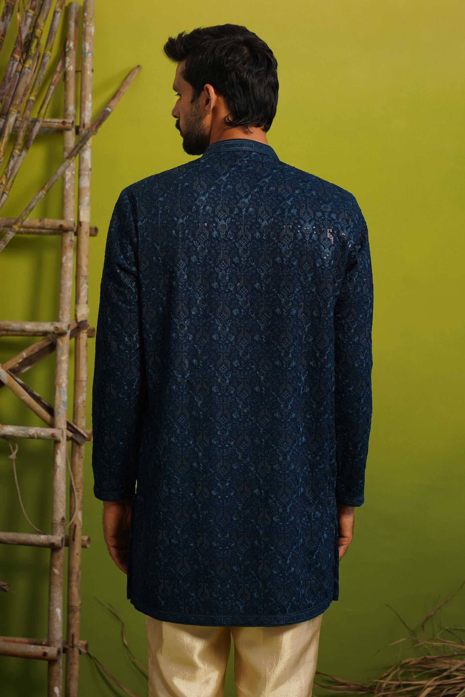 SUKOON NAVY BLUE SHORT KURTA SET