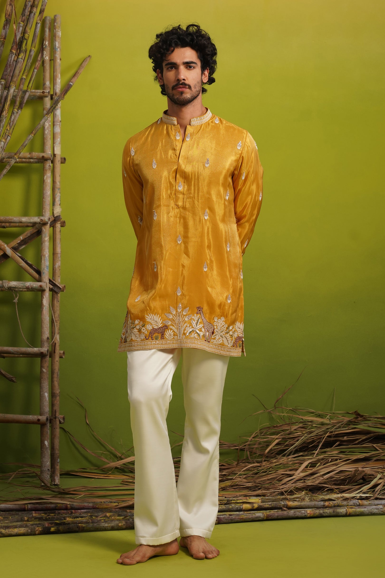 SAVANA HALDI SHORT KURTA SET