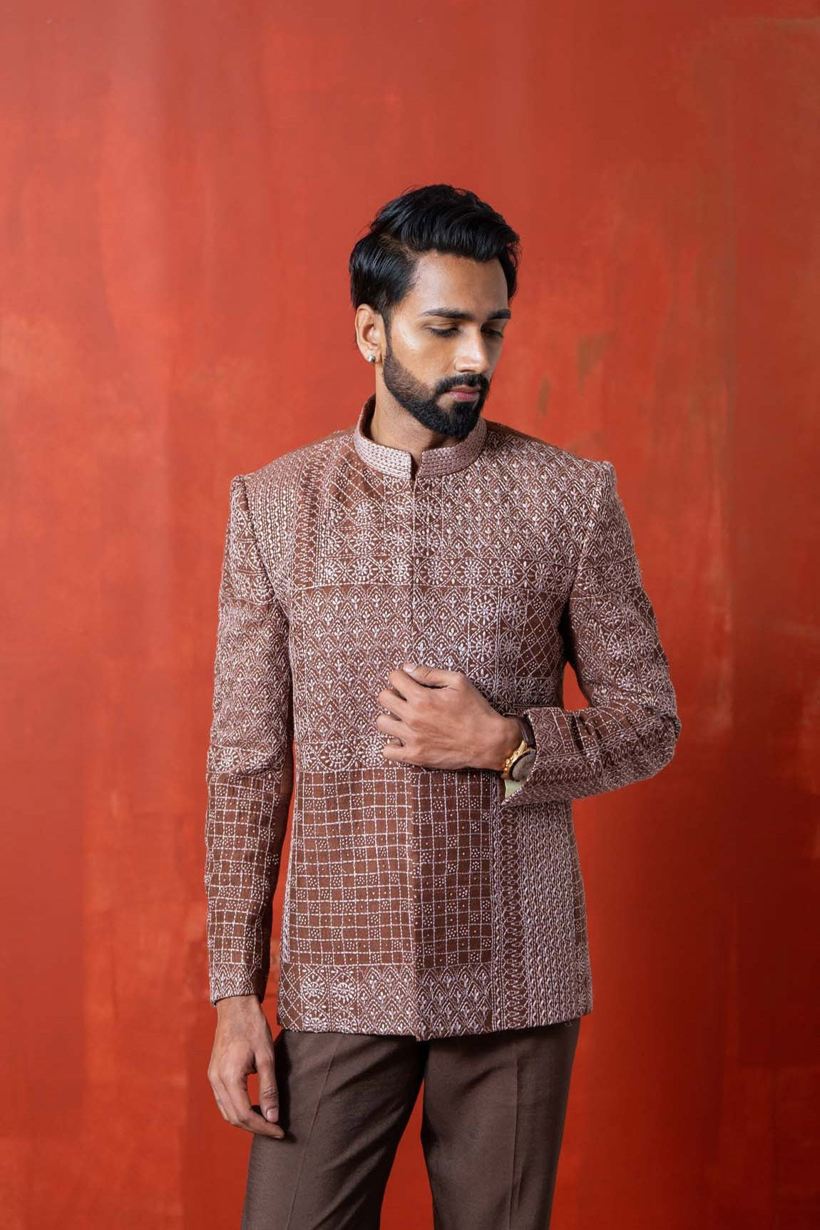 Brown Kantha
