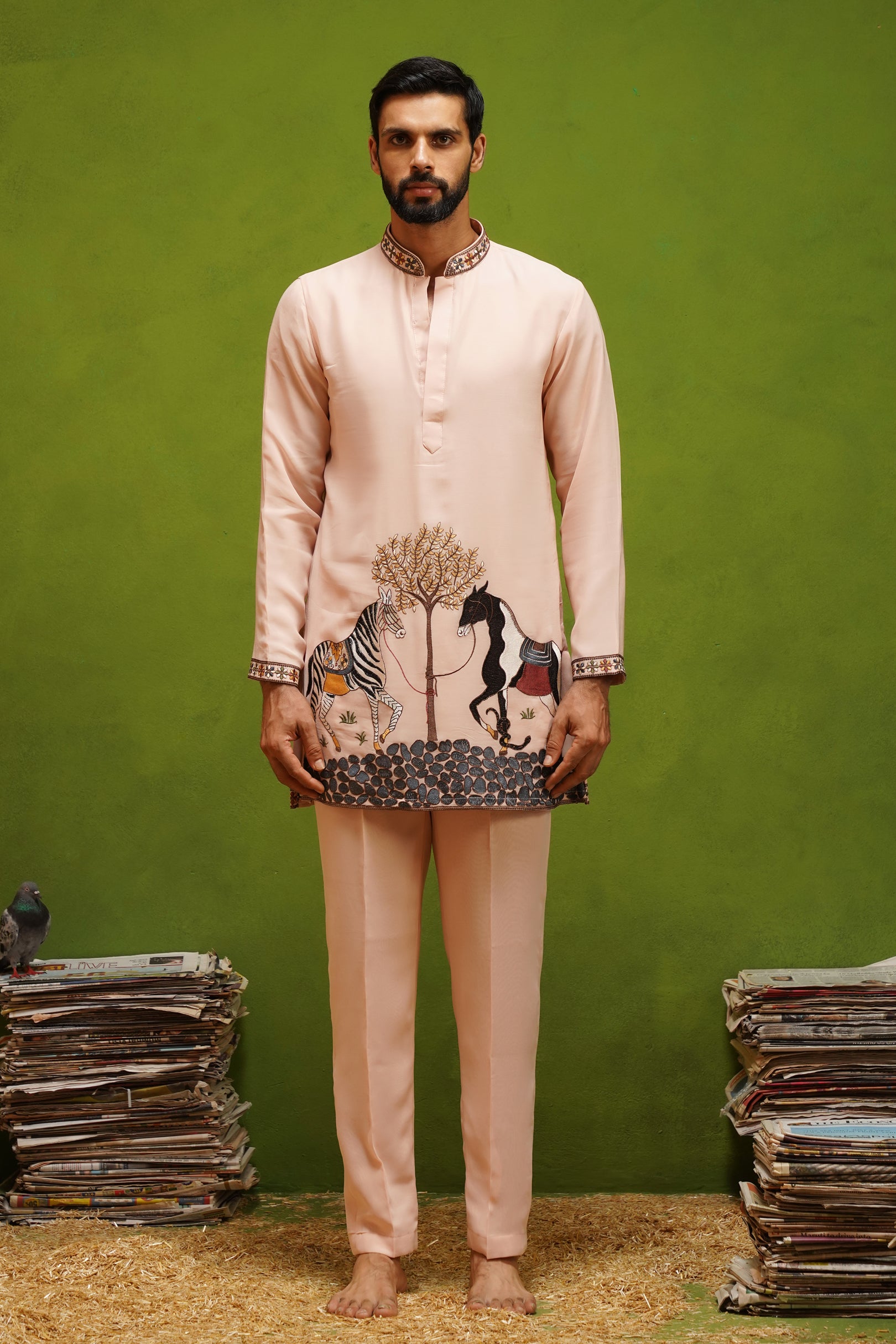 SAATHI PINK SHORT KURTA SET