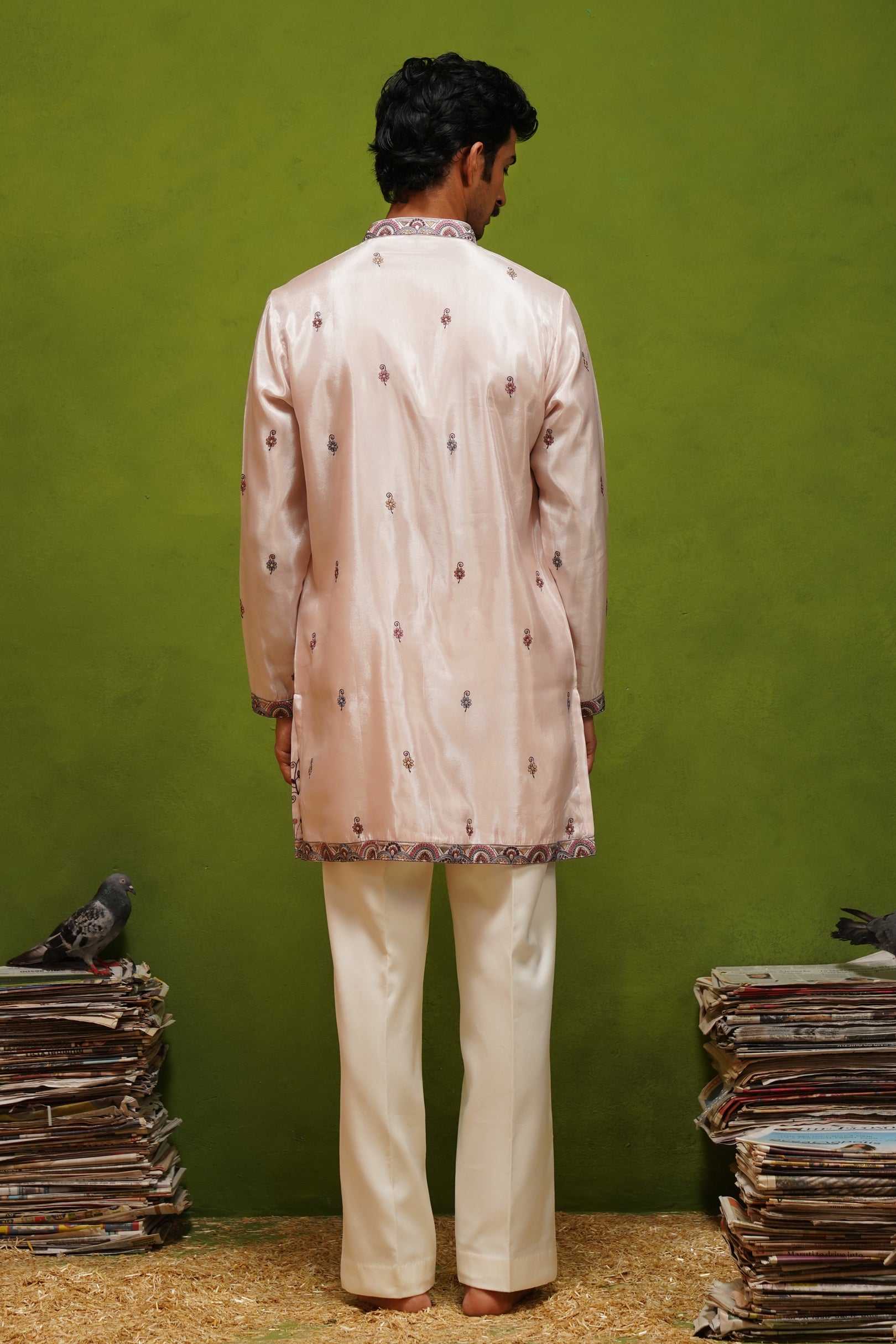 SAFARI PINK SHORT KURTA SET