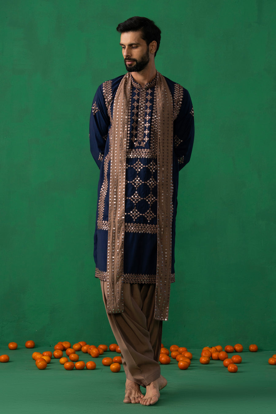 DARPAN NAVY BLUE KURTA SET