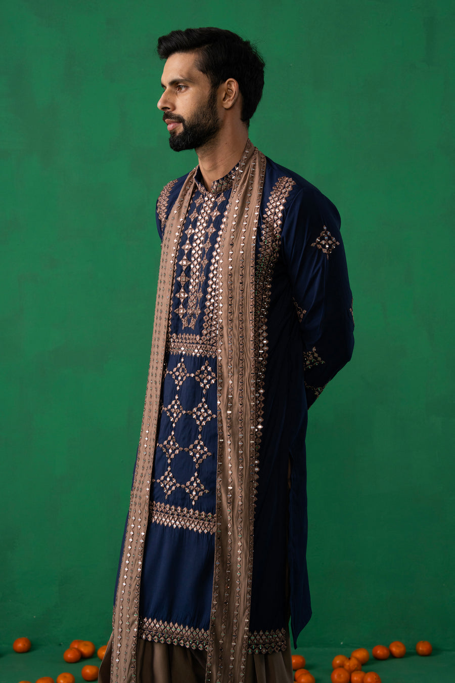 DARPAN NAVY BLUE KURTA SET