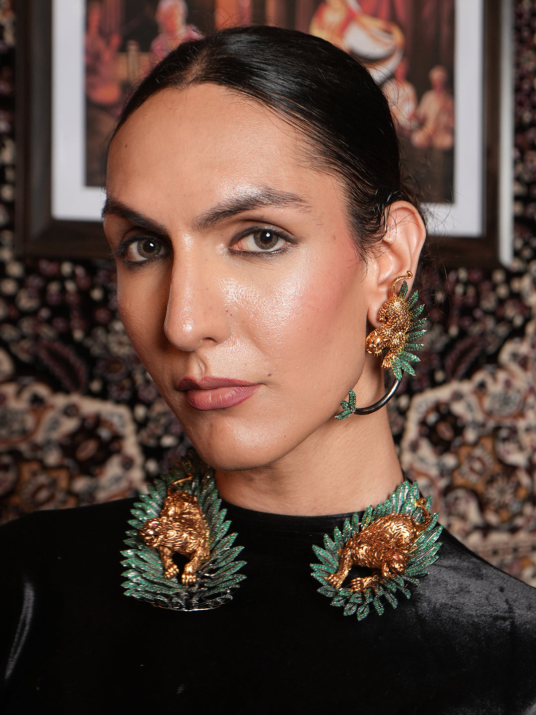 Premium Green Panther Necklace