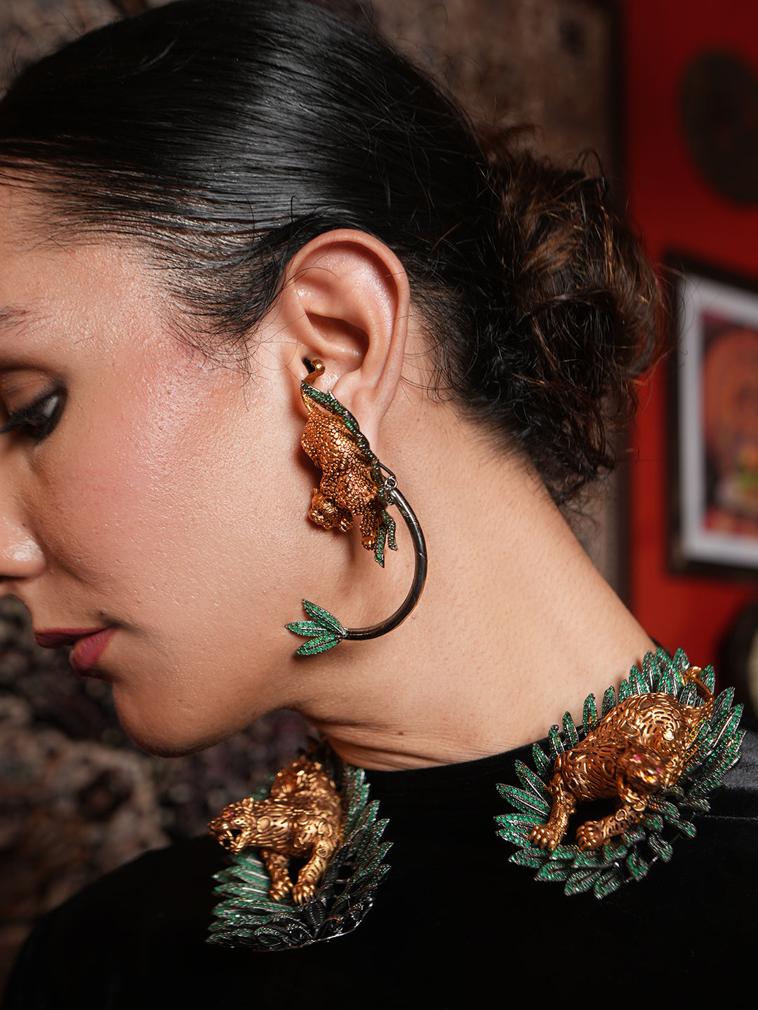 Premium Green Panther Necklace