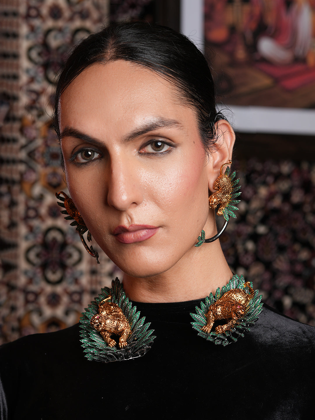 Premium Green Panther Necklace