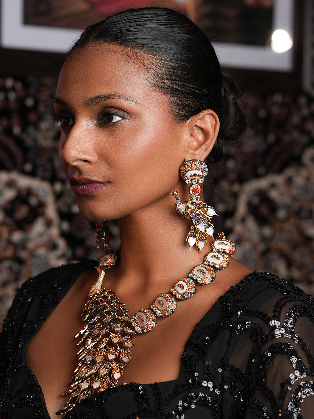 Premium Long Peacock Necklace