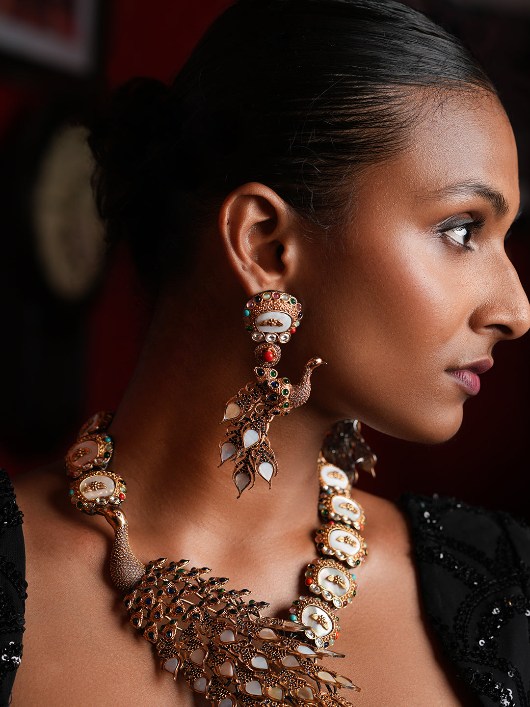 Premium Long Peacock Necklace