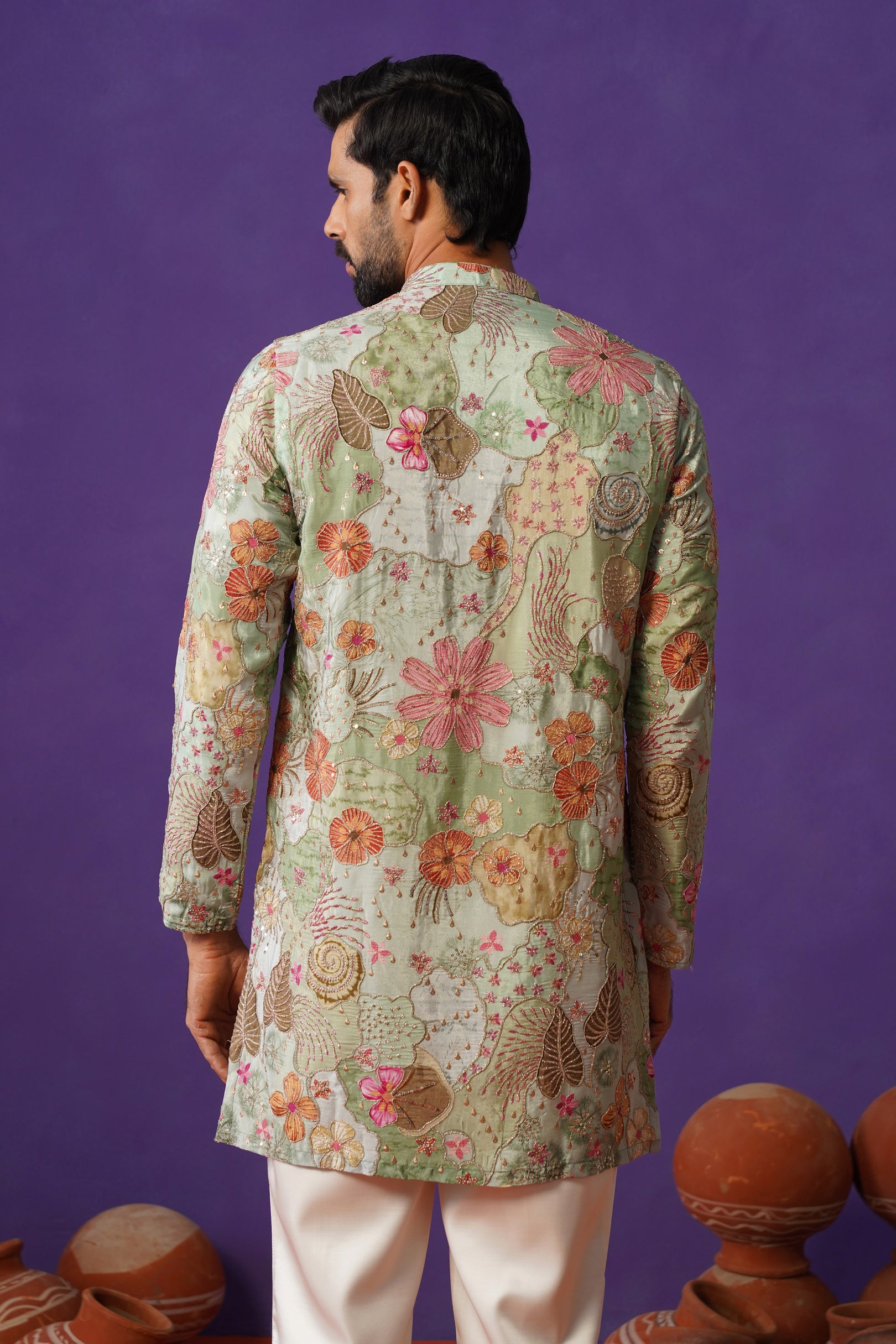 ZORAIN SKY BLUE SHORT KURTA SET