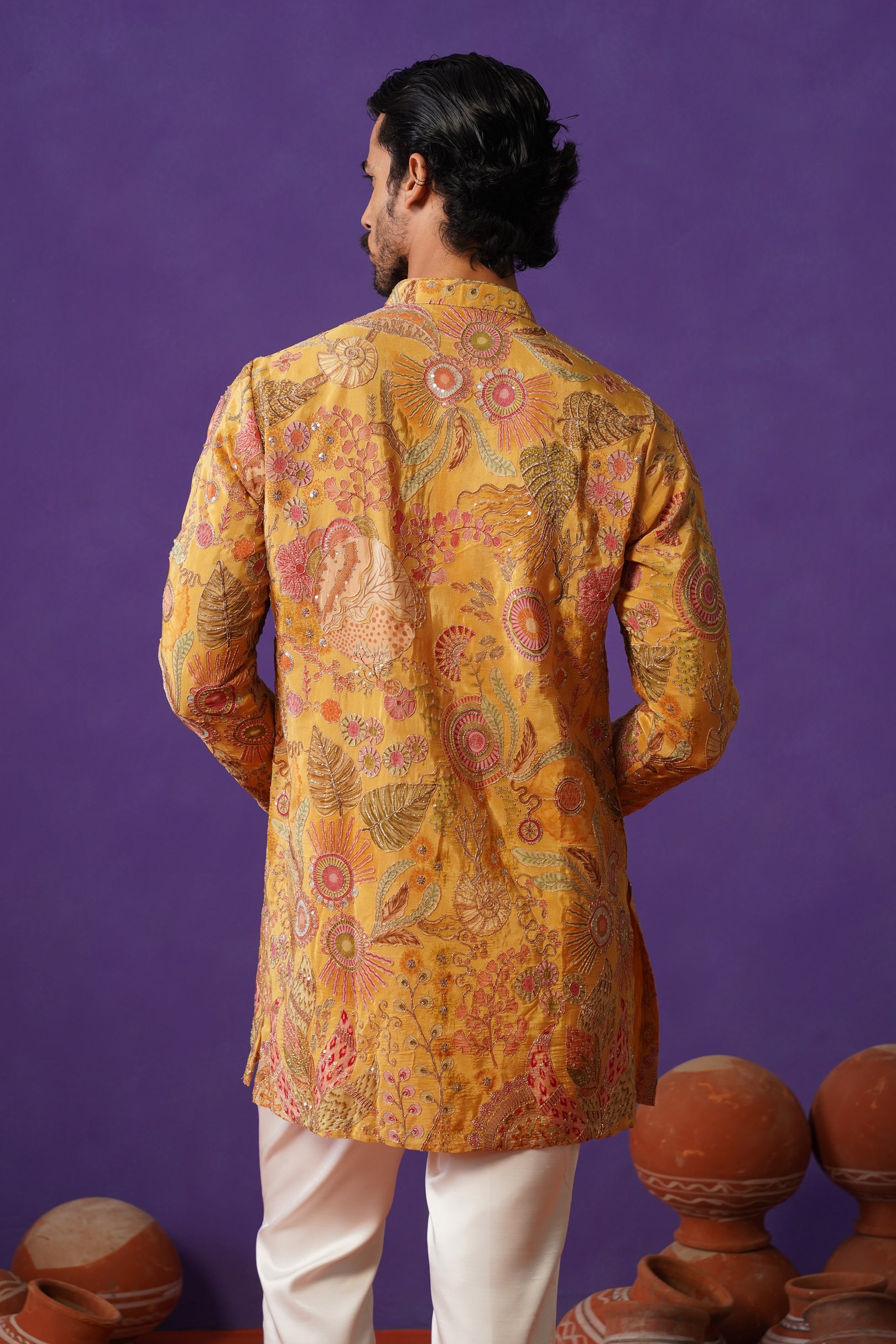 IVAAN HALDI SHORT KURTA SET