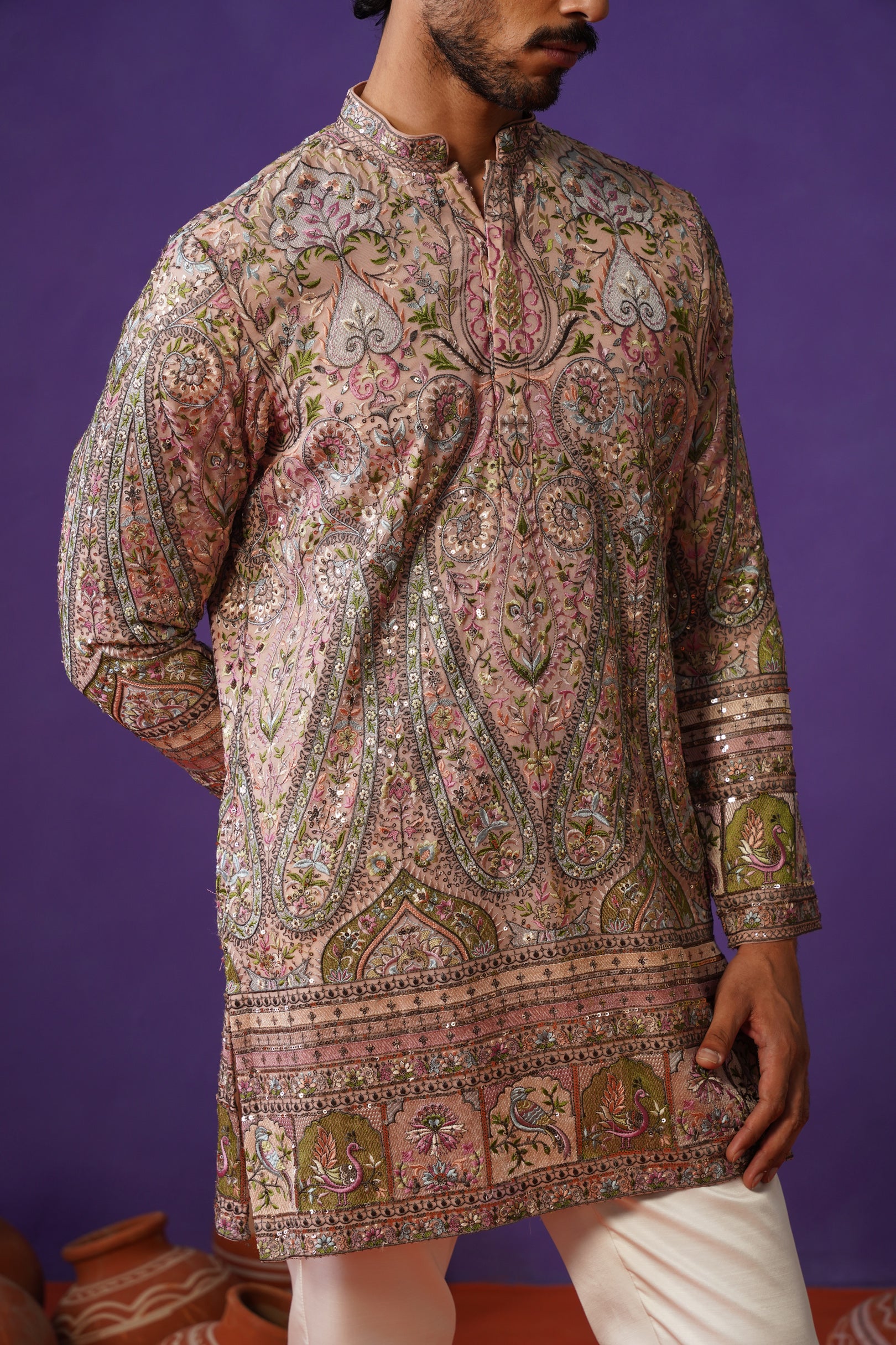 GULMARG PINK SHORT KURTA SET