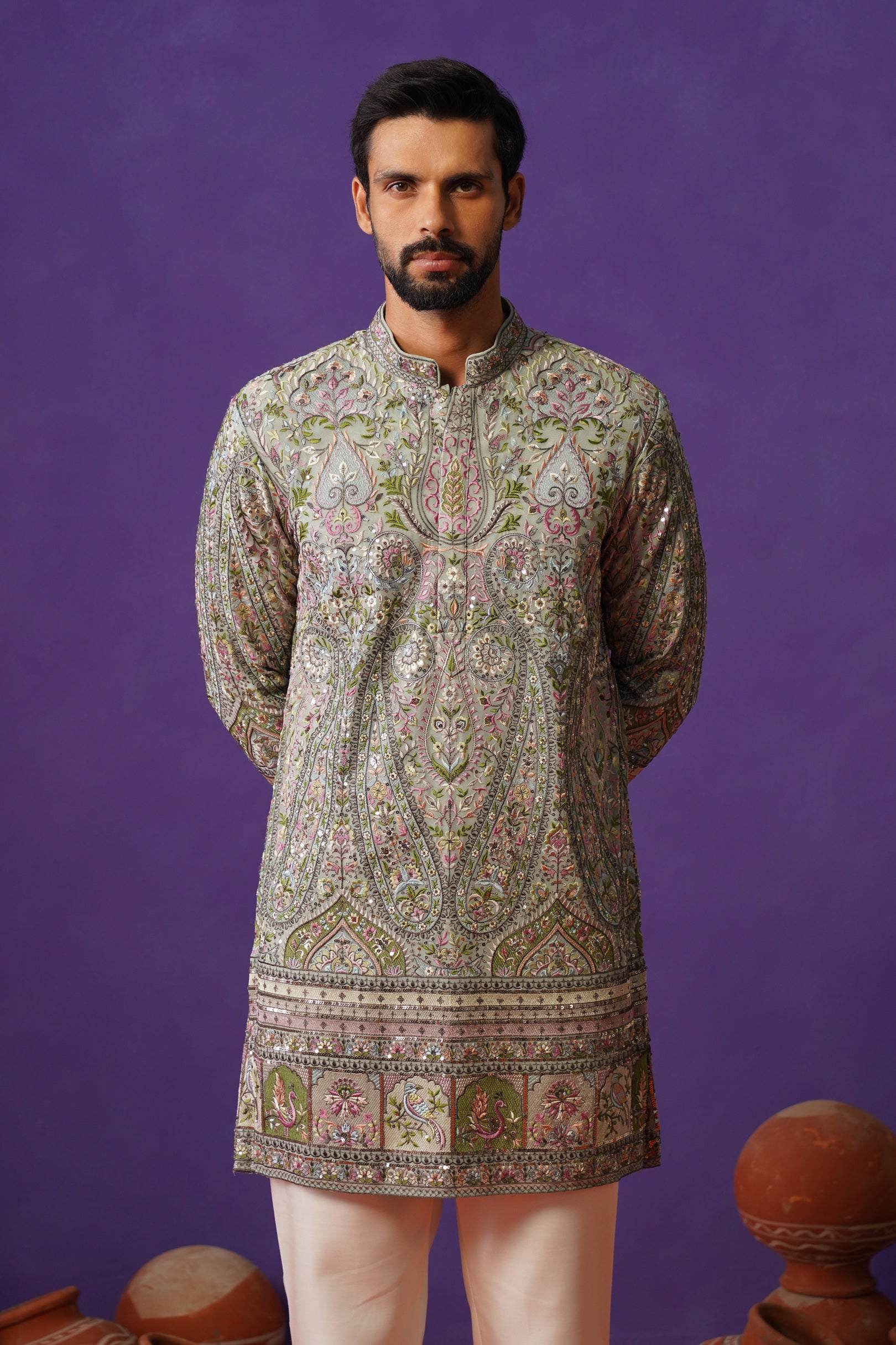 GULMARG GREEN SHORT KURTA SET