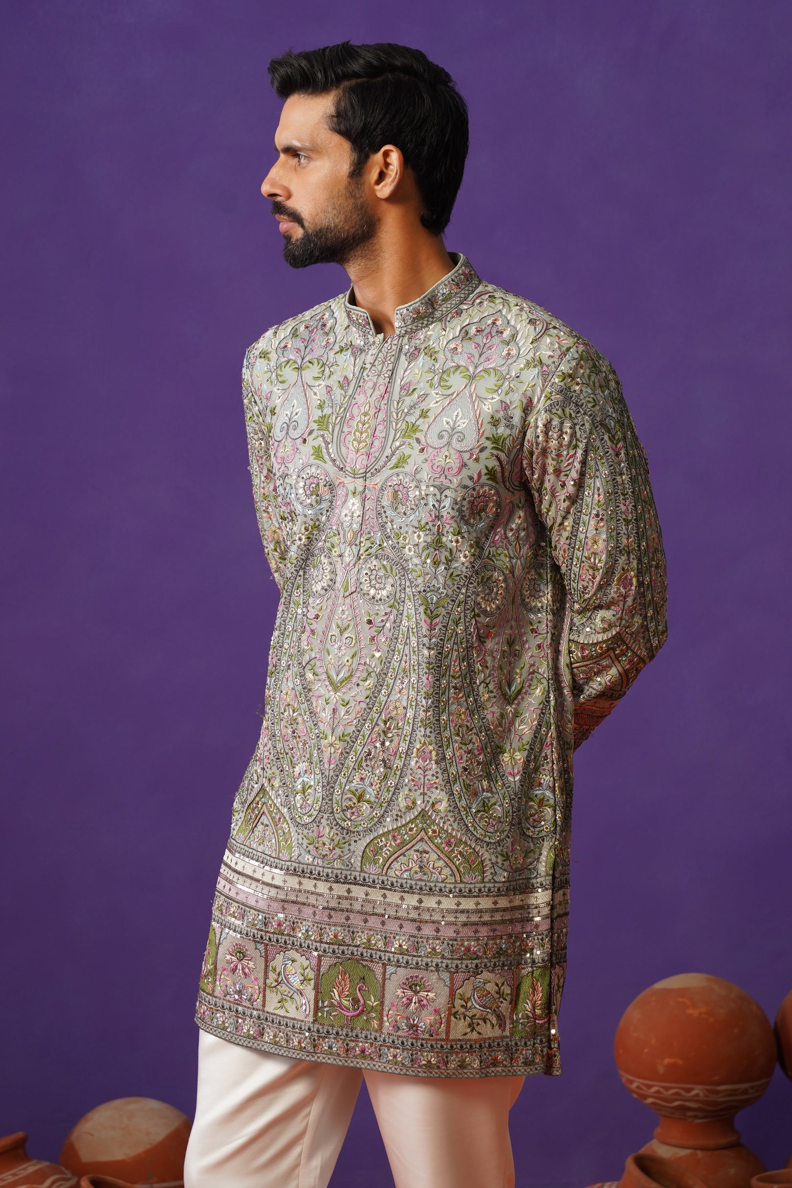 GULMARG GREEN SHORT KURTA SET