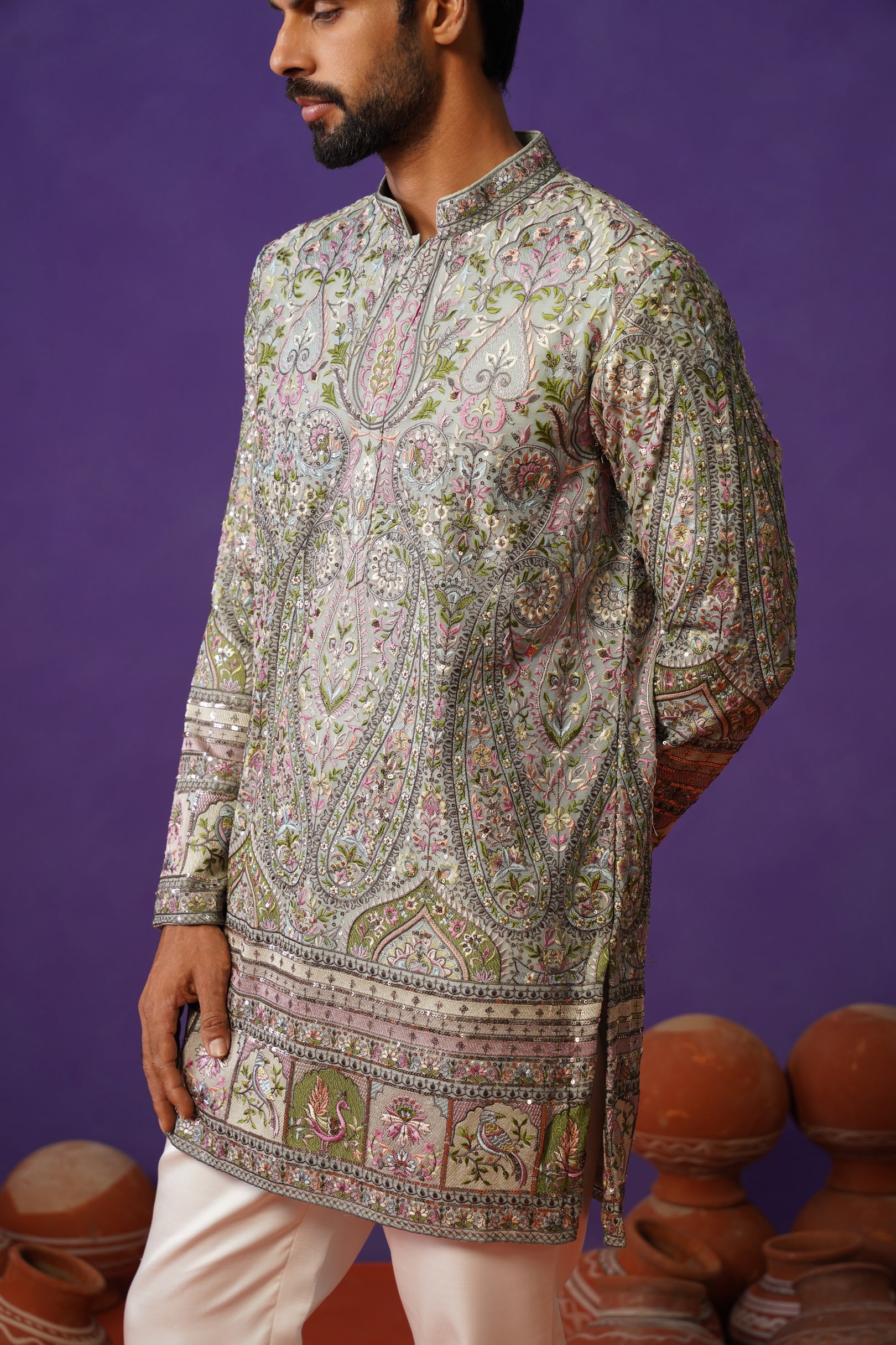 GULMARG GREEN SHORT KURTA SET