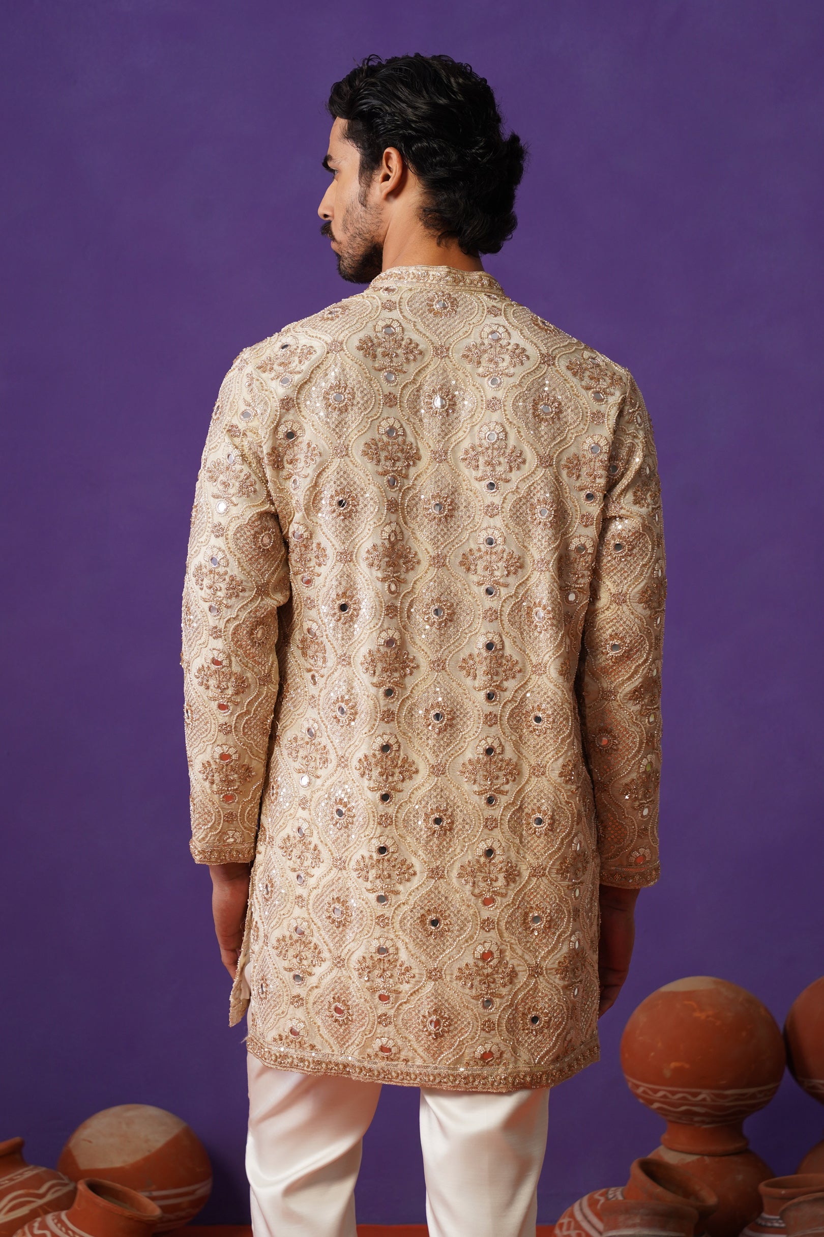 ALANKAR GOLDEN SHORT KURTA SET