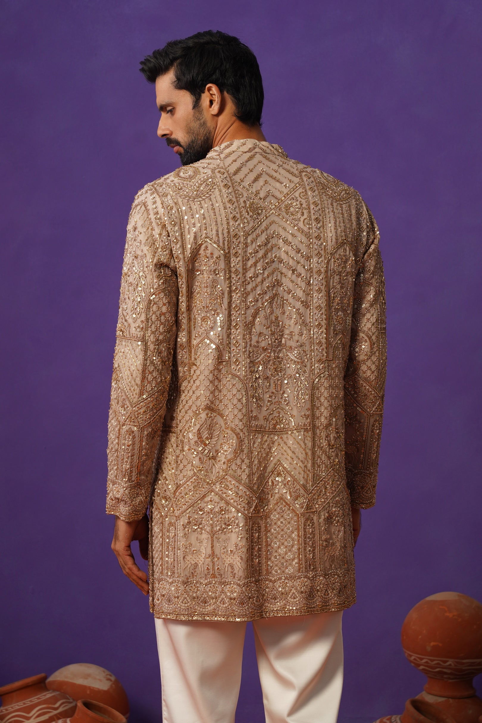 ZAFRAN CHIKU SHORT KURTA SET