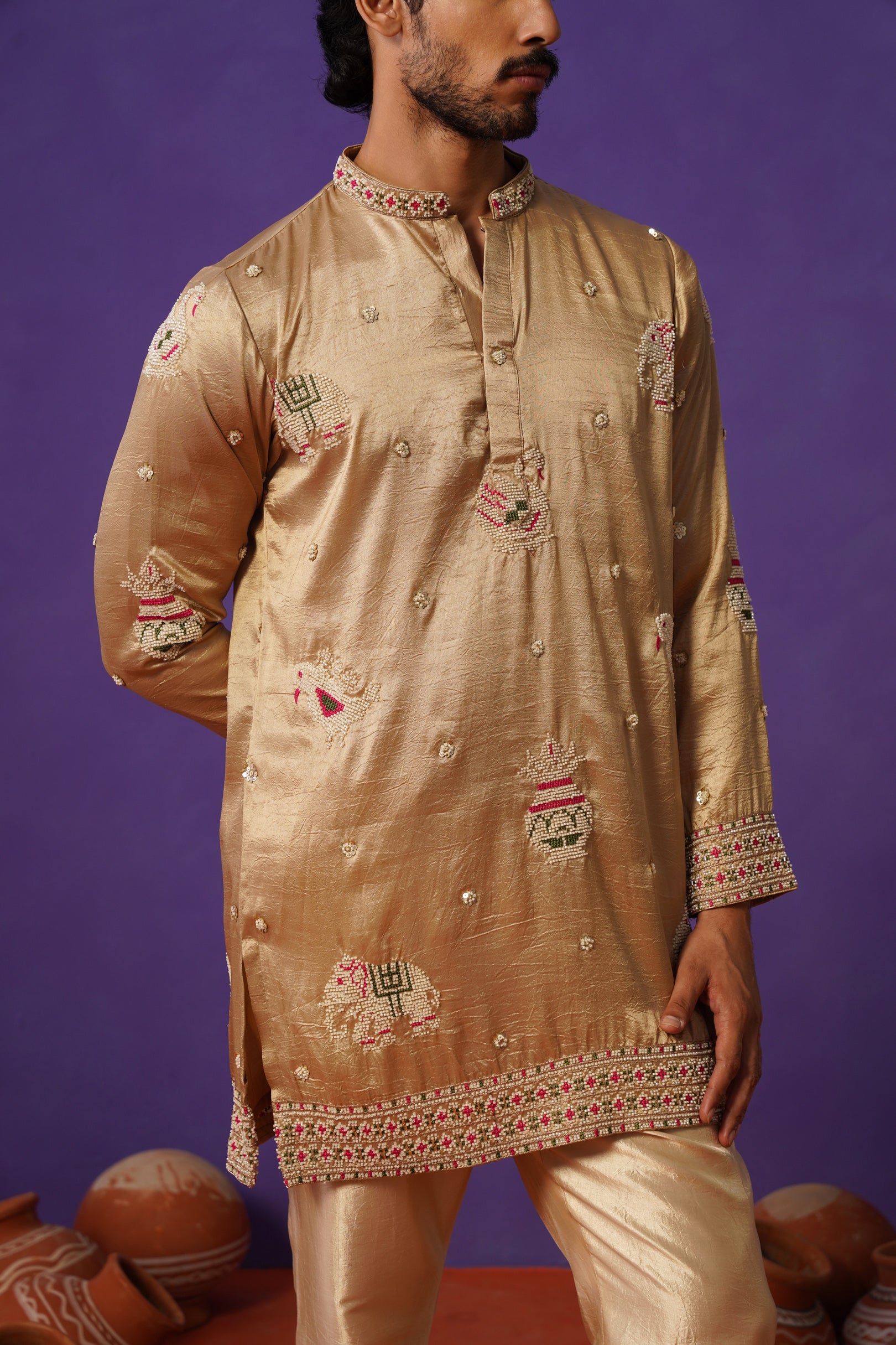 VEDANSH CHIKU SHORT KURTA SET