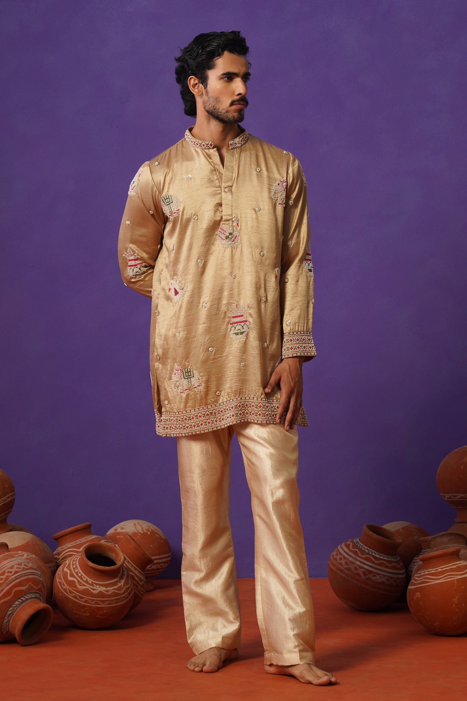 VEDANSH CHIKU SHORT KURTA SET
