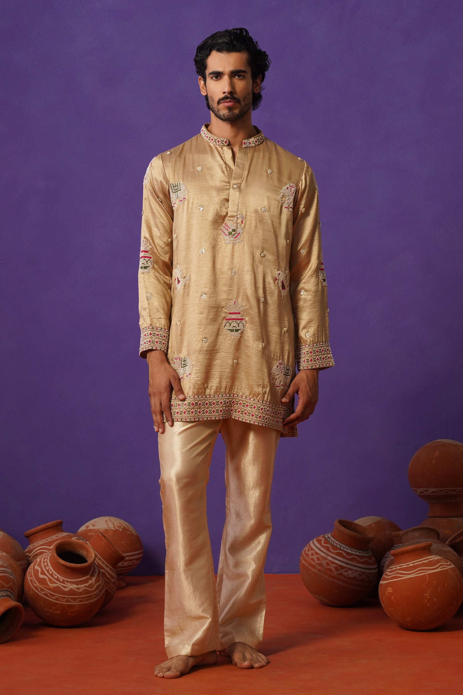 VEDANSH CHIKU SHORT KURTA SET