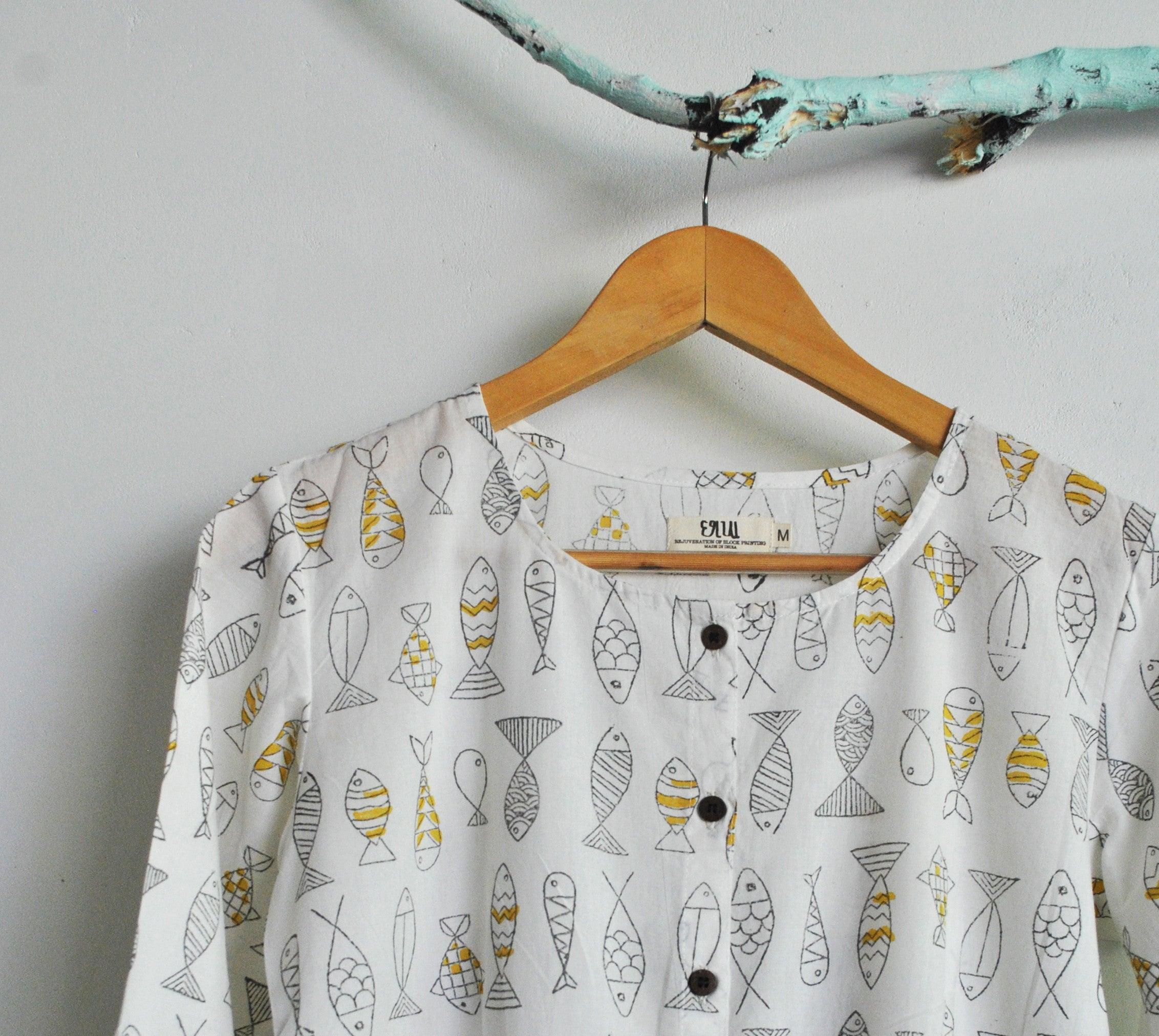 WHITE DRESS WITH CHEX INNER - CHHAPA