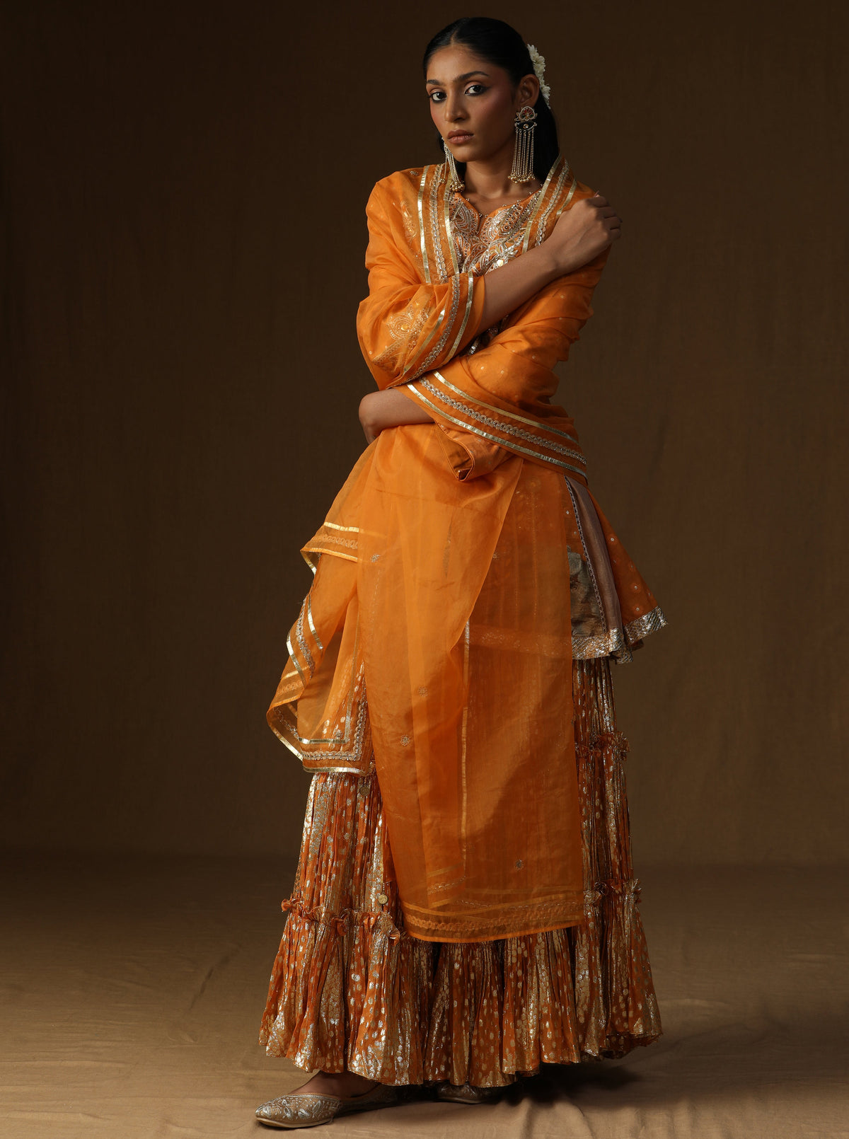 Rasika – Kesari Embroidered Sharara Set