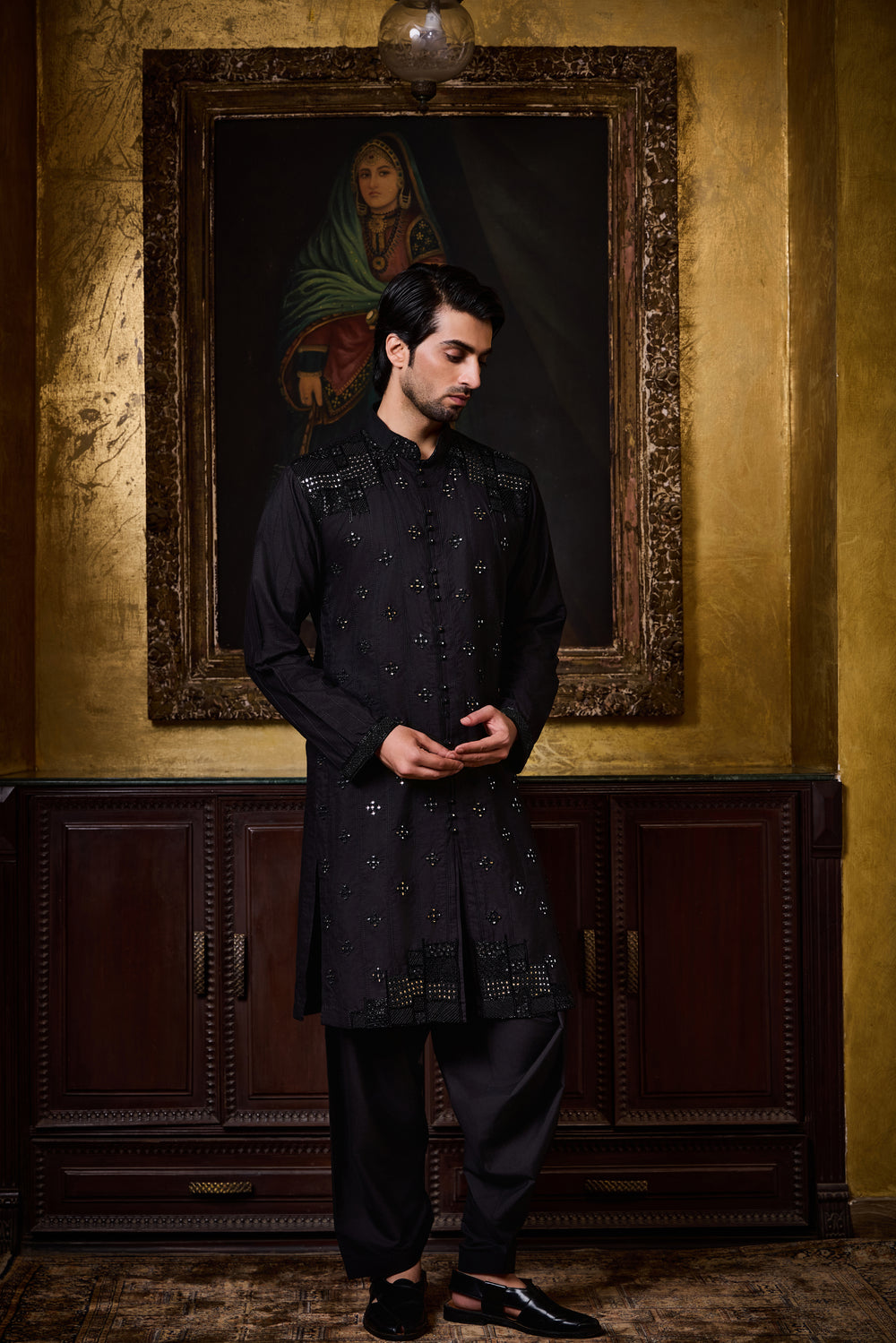 Black Kurta Set