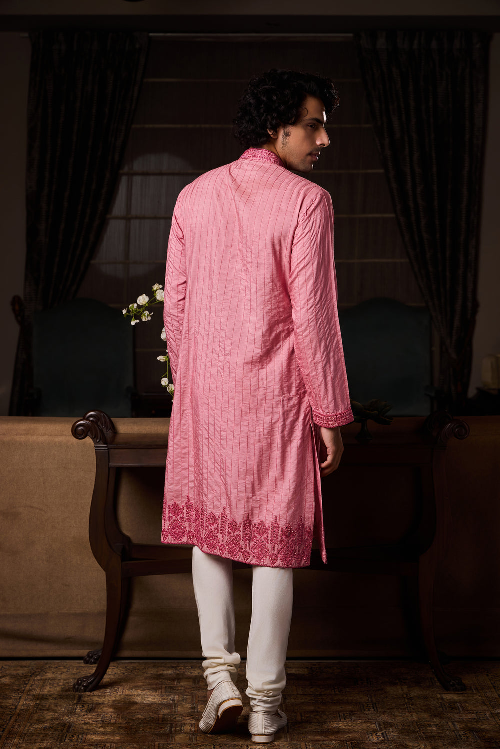 Old Rose Ps Dhagai Kurta Set